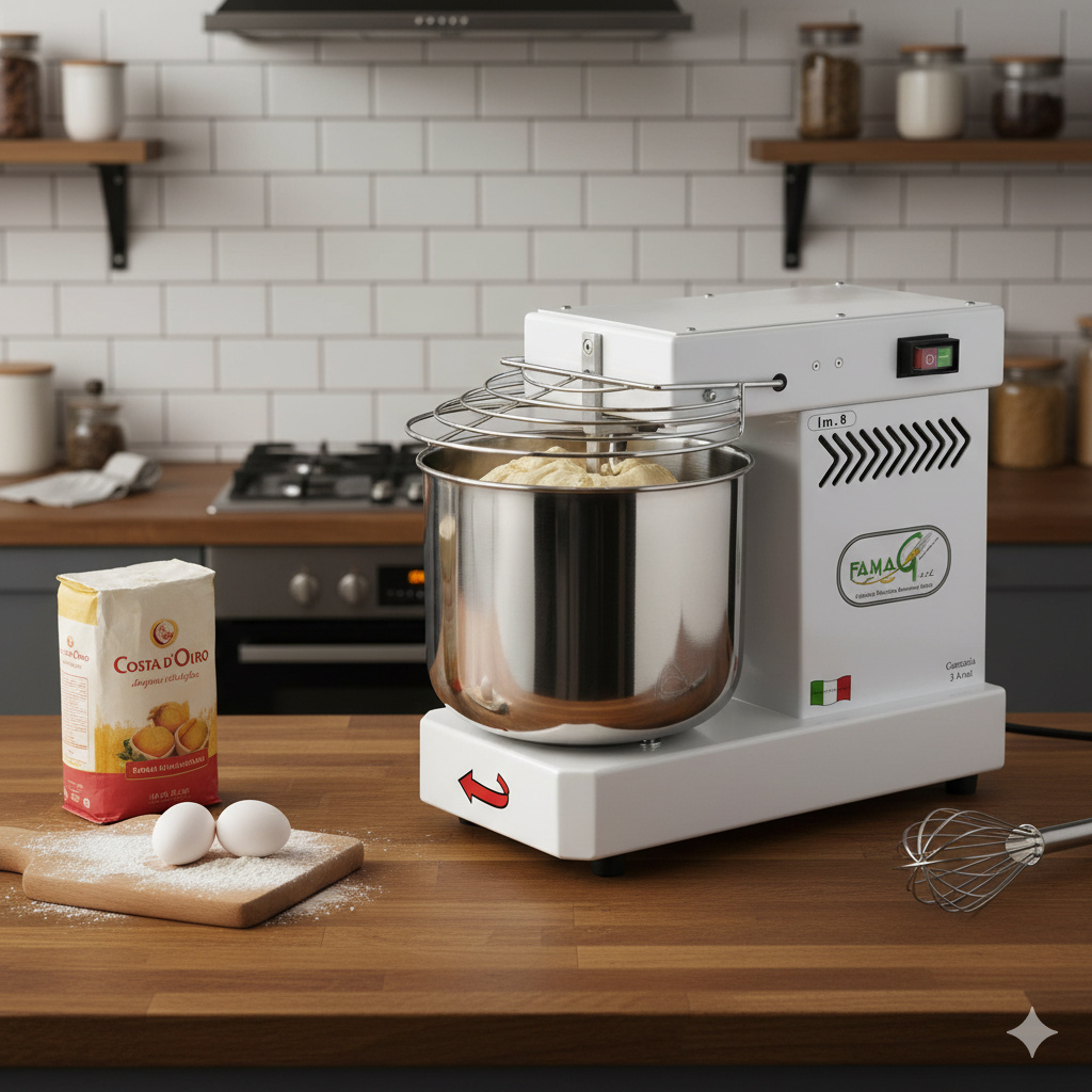 Impastatrice a Spirale Testa Fissa 8Kg 350W Famag IM8/230...