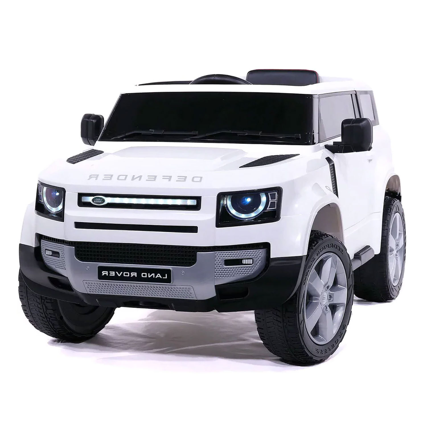Macchina Elettrica per Bambini Licenza Ufficiale Land Rover Defender 12V 7Ah Bianco