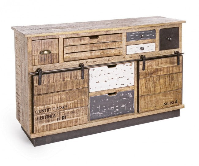 Credenza 2 Ante 7 Cassetti Tudor in Legno