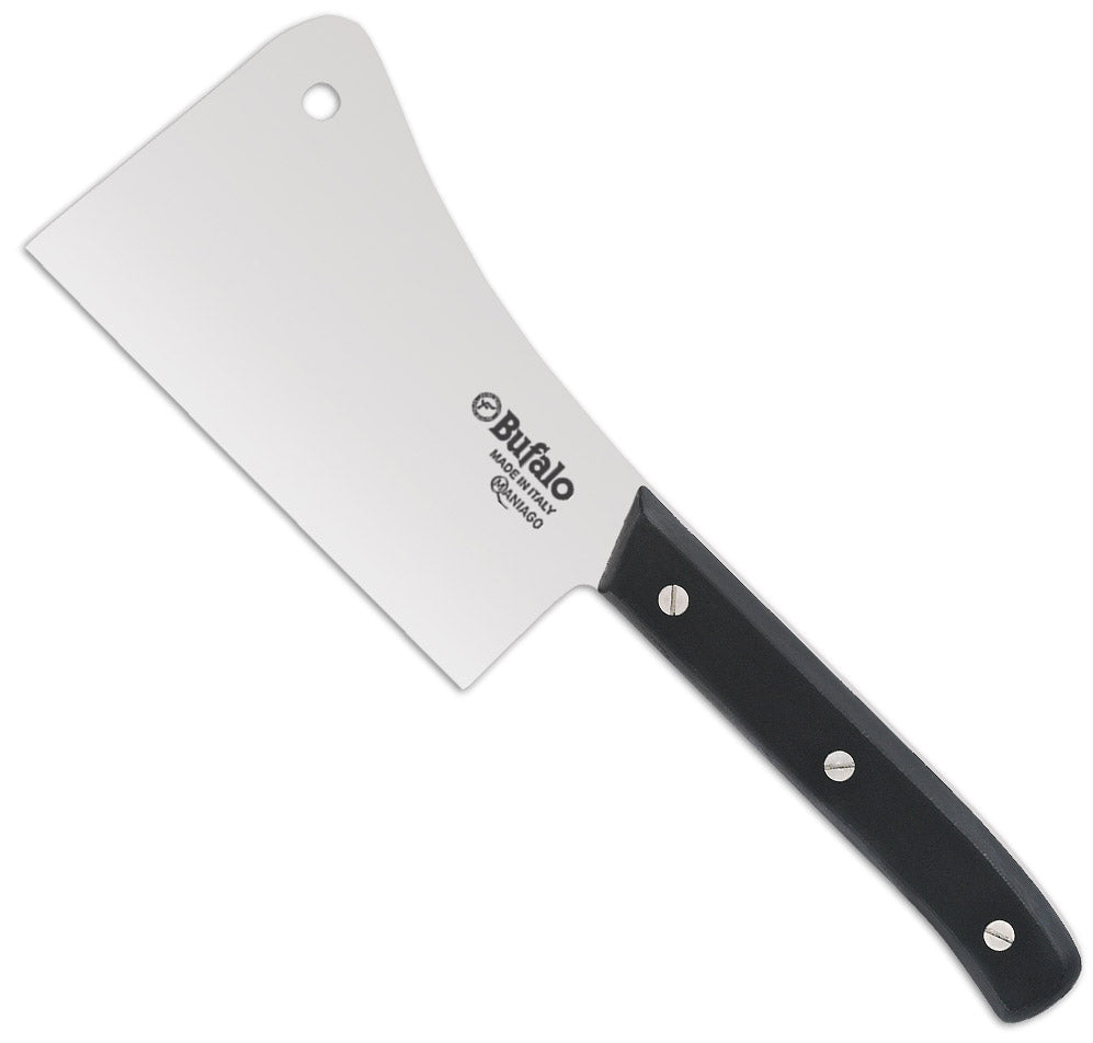 Image of Coltello Mannaia Lama 20 cm 1,2Kg Bufalo 1231/20 Manico Nero