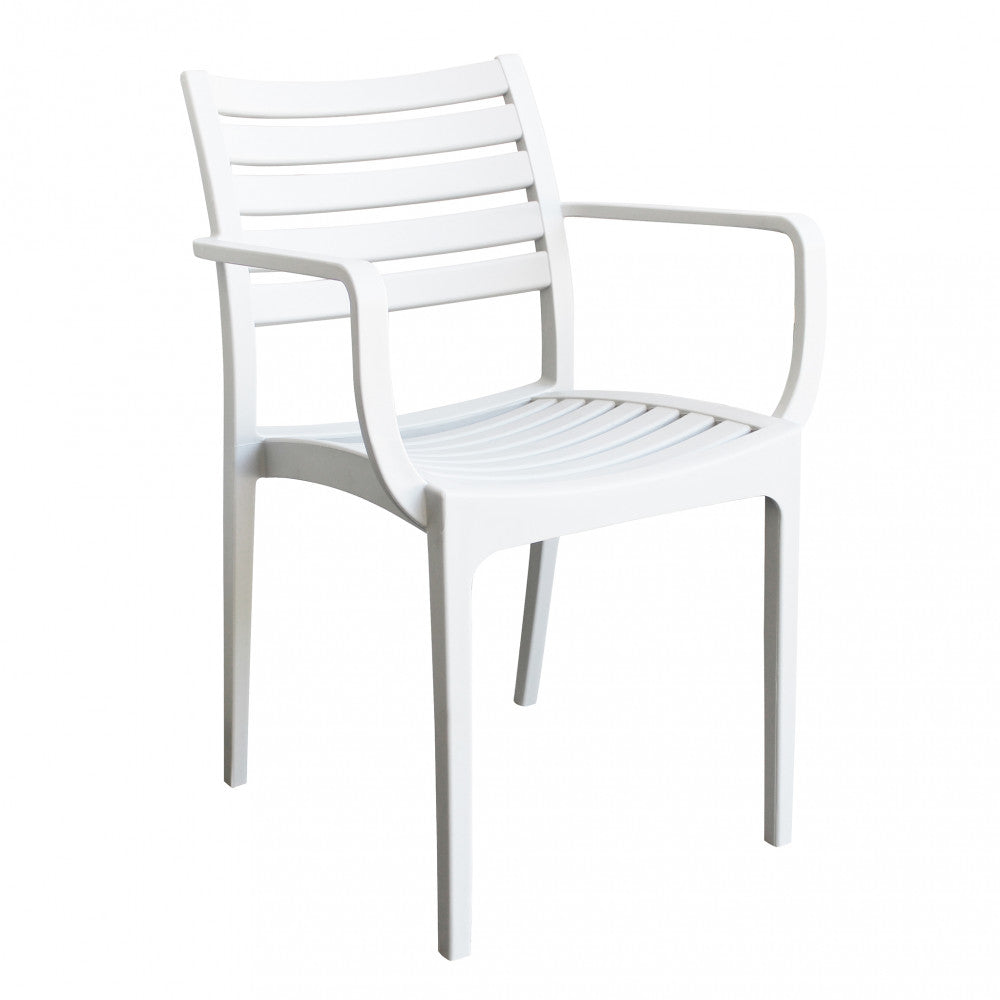 Poltrona Eveline 58,5x55,2x84 cm in Polipropilene Bianco