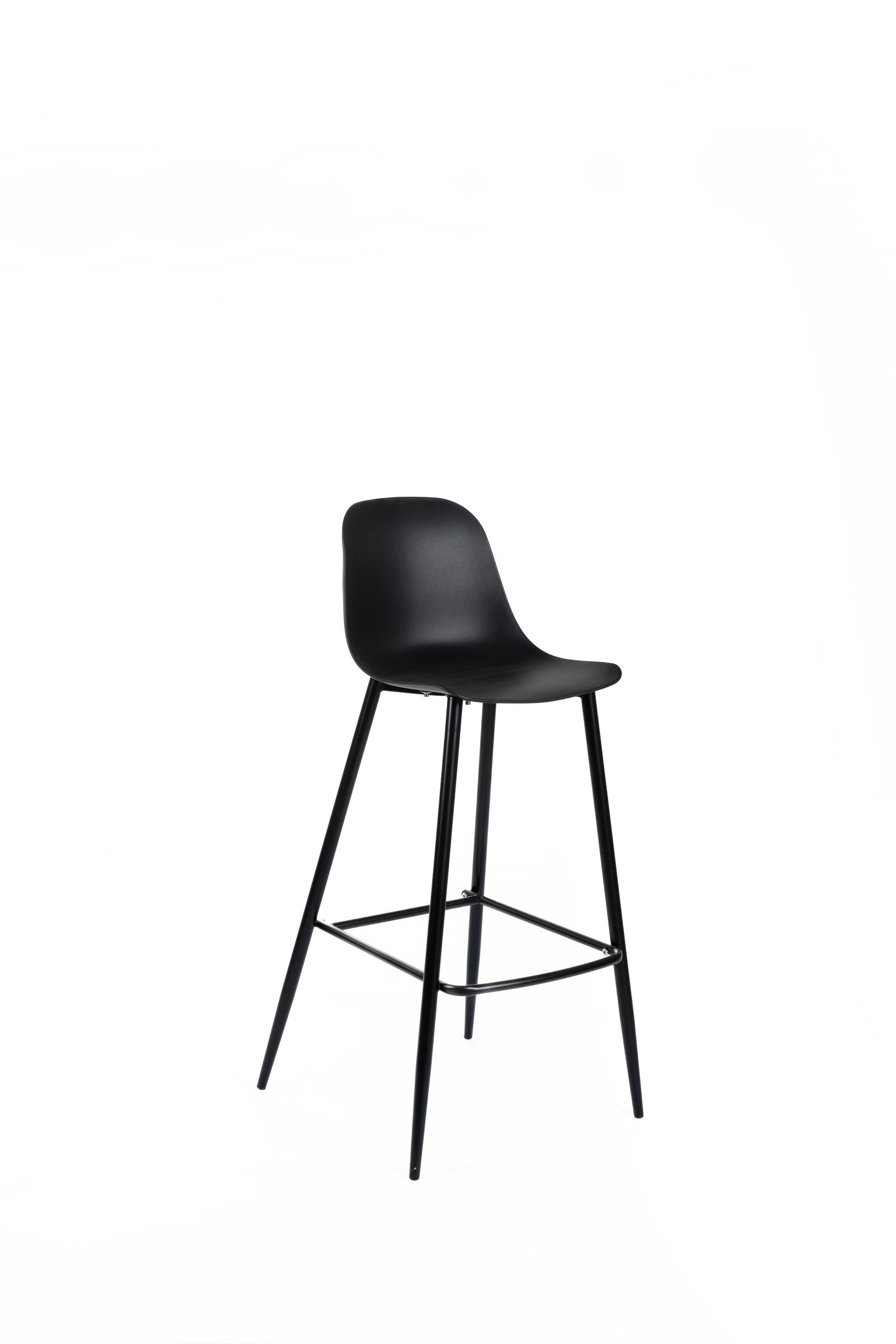 Set 4 Sgabelli 47,5x47xH91,5 cm in Polipropilene Frida Nero...