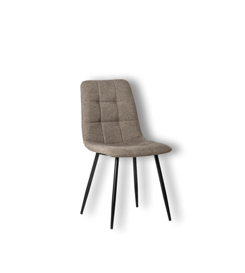 Set 4 Sedie 55x44xH81 cm in Tessuto e Metallo Alma Beige...