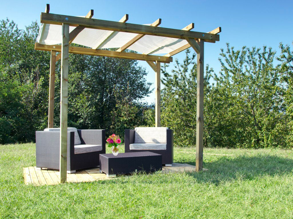 Telo Copertura per Pergola da Giardino 300x400 cm Ombreggiante in PVC Microforato Bianco...