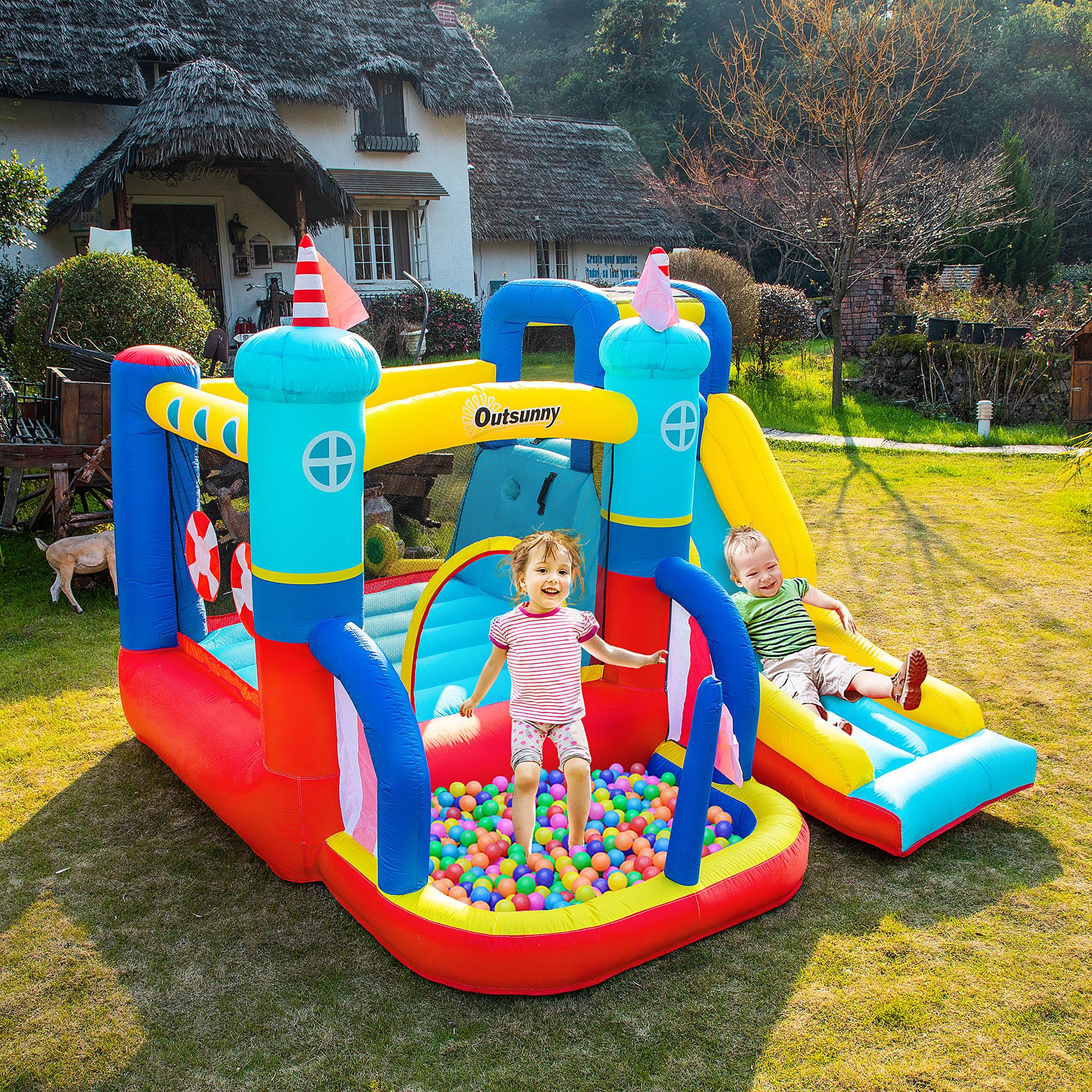 Castello Giostra Gonfiabile 265x260x200 cm in con Pompa Inclusa...
