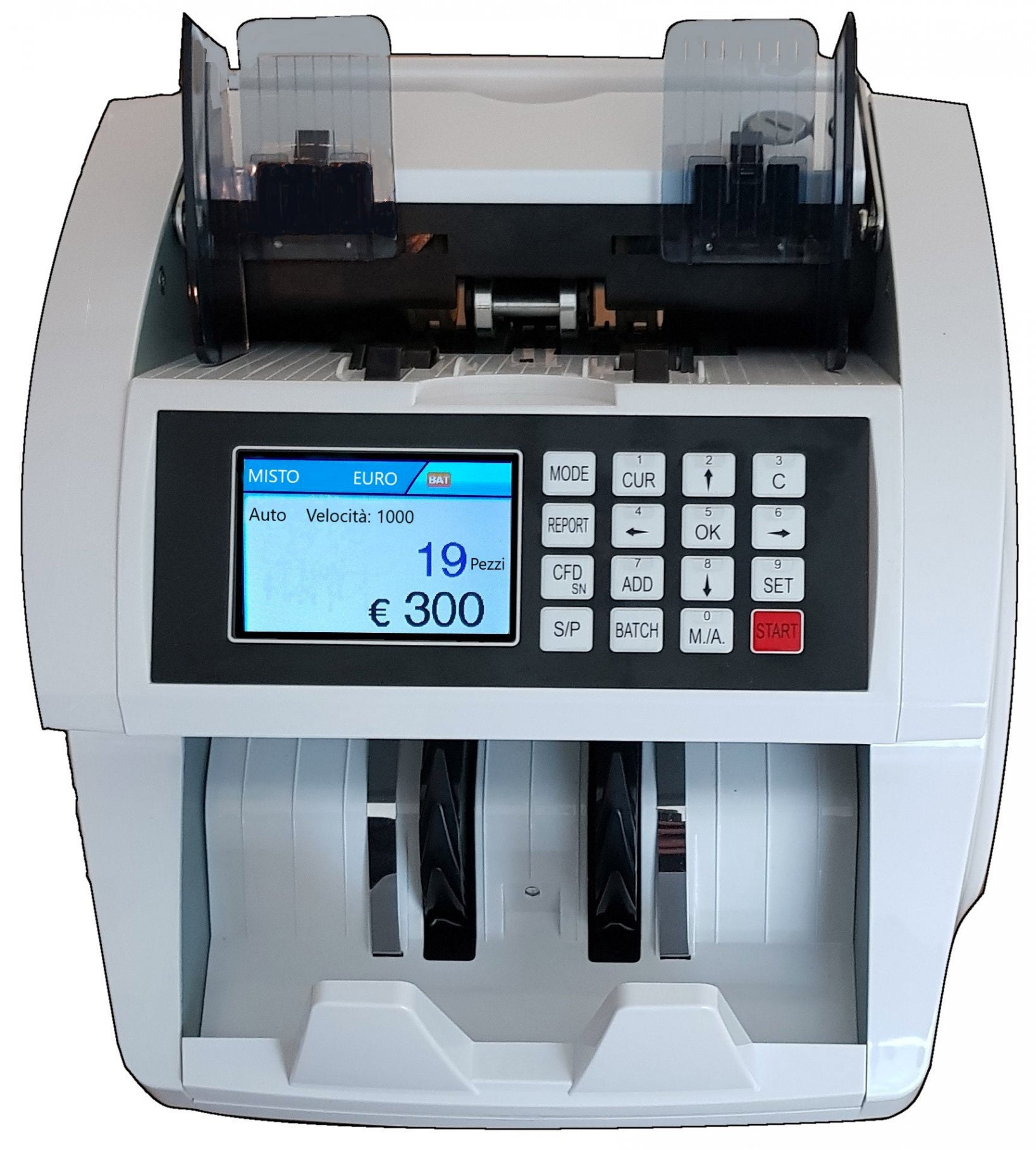 Image of Contabanconote e Rilevatore di Banconote False MBS-1800 Bianco