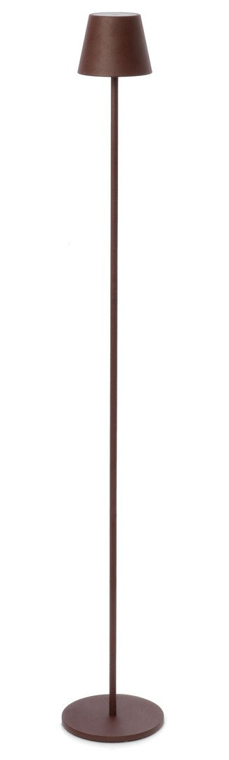 Lampada da Terra a Led Ø17x115 cm in Metallo Etna Marrone