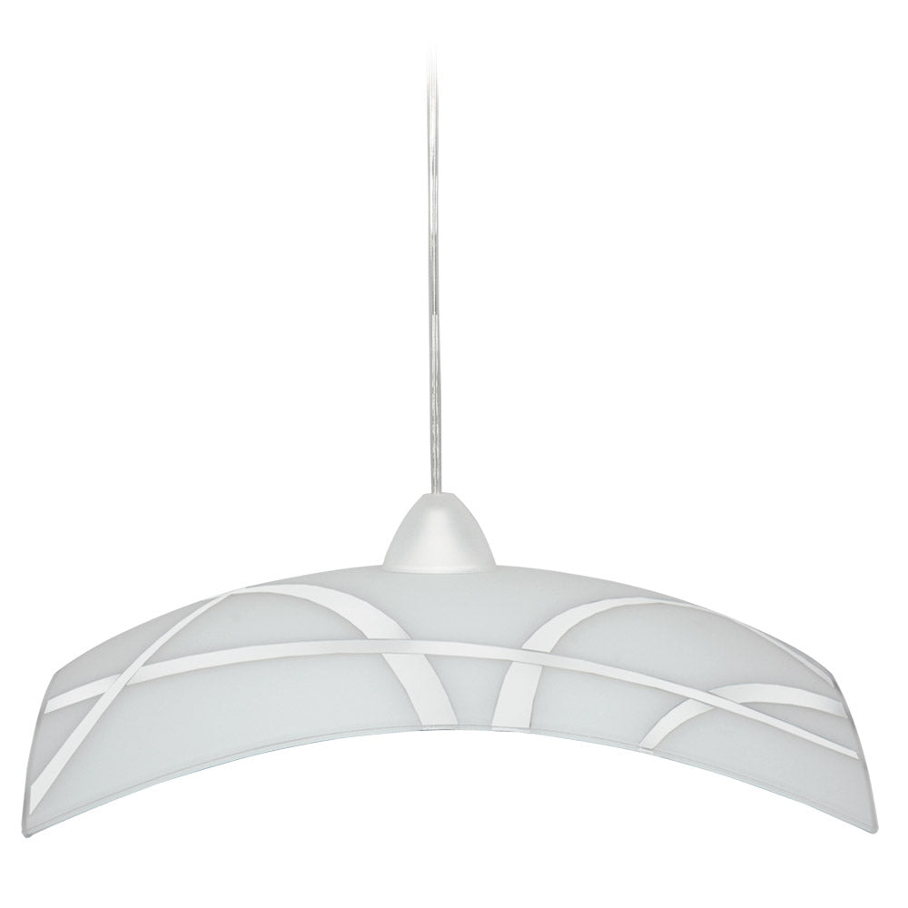 Image of Sospensione 40X40 1xE27 Montatura Trasp.V.Lastra Bianco E-Energy Clio