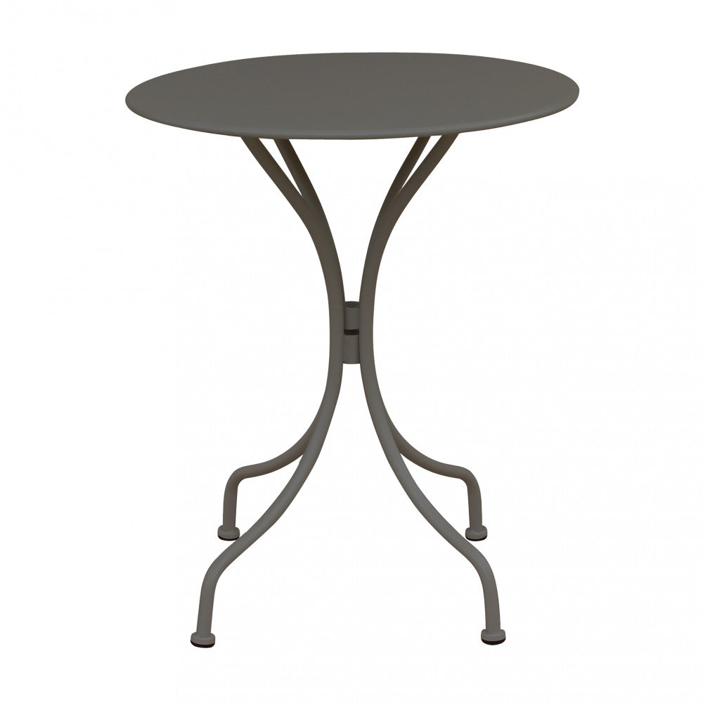 Tavolo Bristol Ø60x71h cm in Acciaio Taupe