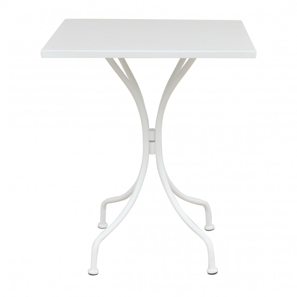 Tavolo Bristol 60x60x72 h cm in Acciaio Bianco...