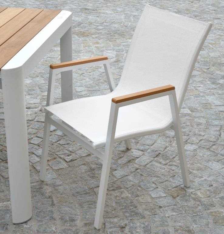Sedia da Giardino 53x65xh87 cm in Alluminio Idaho Plus Bianco...