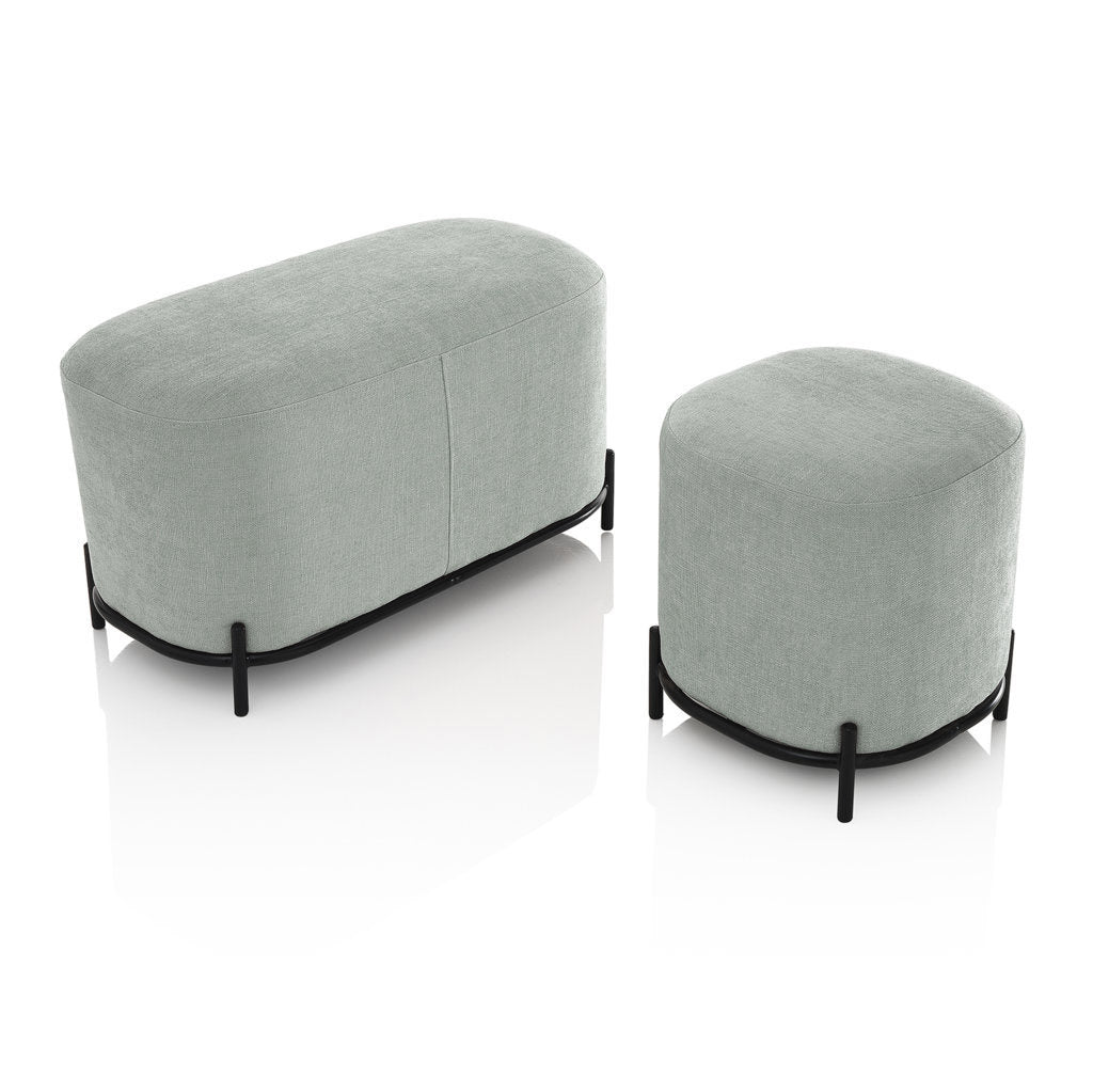 Panca 82x42x45 cm in Tessuto Verde...