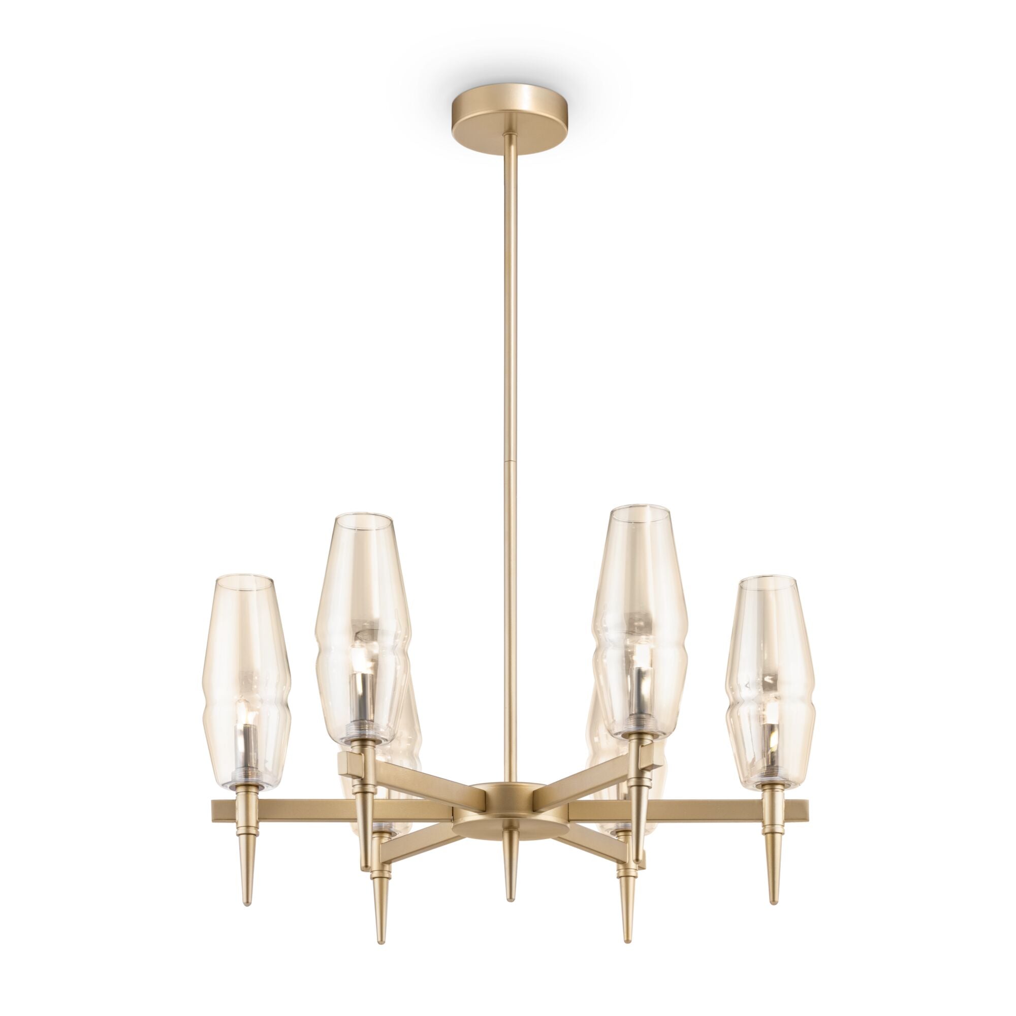 Lampadario House in Metallo Lita Opaco Oro