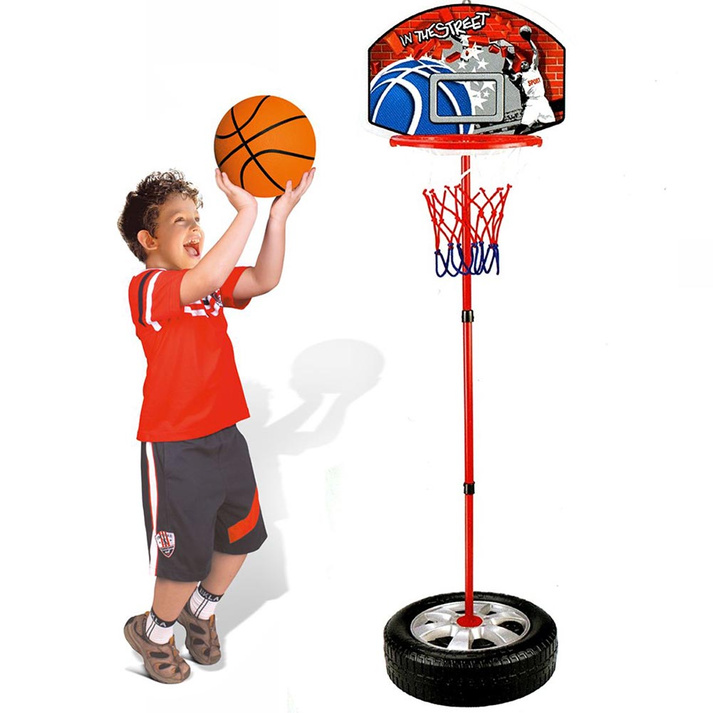Basket Canestro Piantana Per Bambini Altezza Regolabile Fino 120cm Con Pallone...