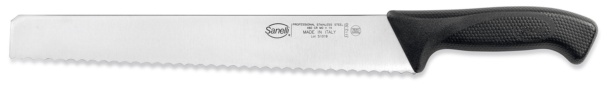 Image of Coltello per Cioccolato Lama 30 cm Manico Antiscivolo Sanelli Skin Nero