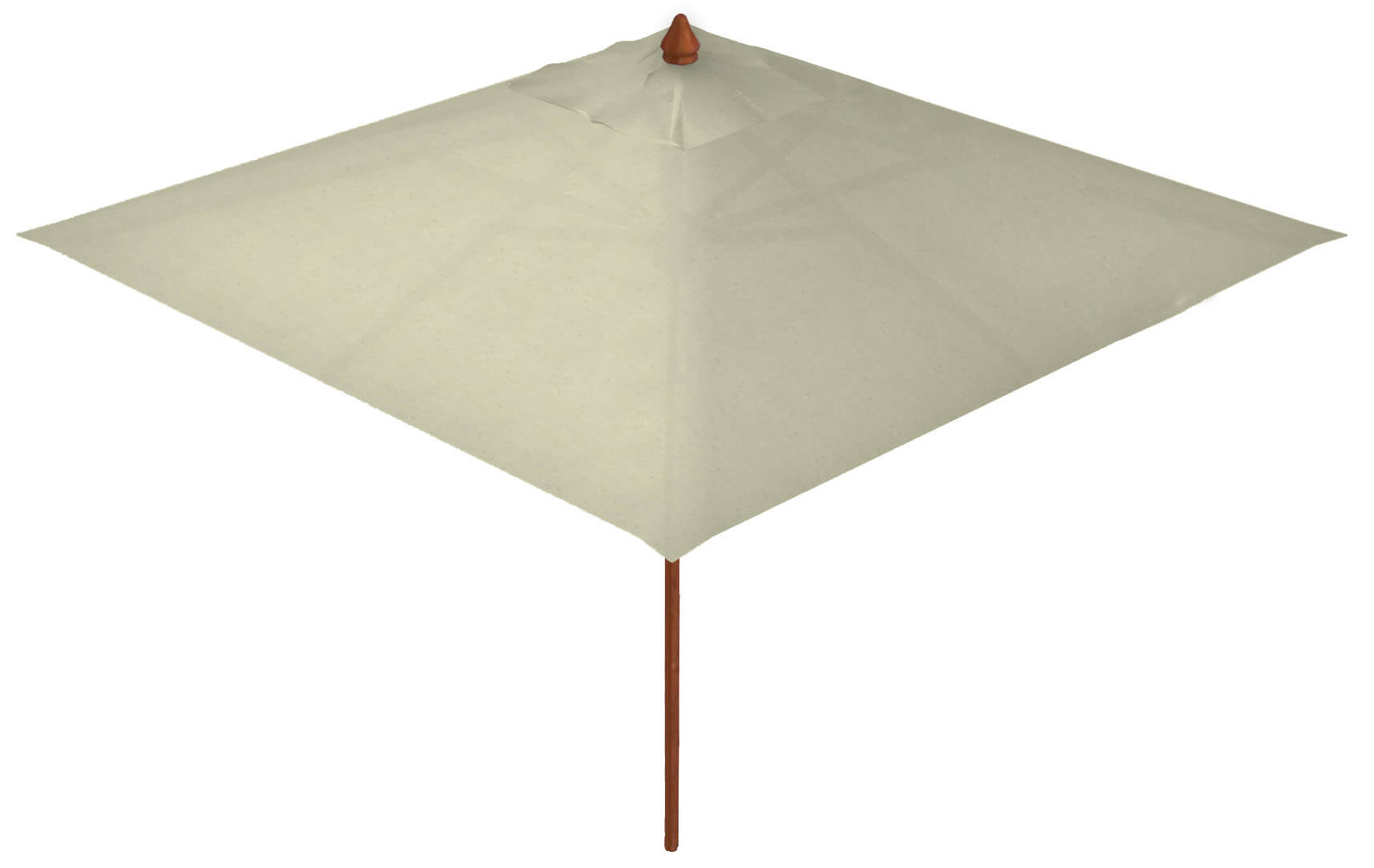 Ombrellone da Giardino 2,2x2,2 m Palo Ø48 mm in Legno Telo in Acrilico Danieli Bangkok Ecrù