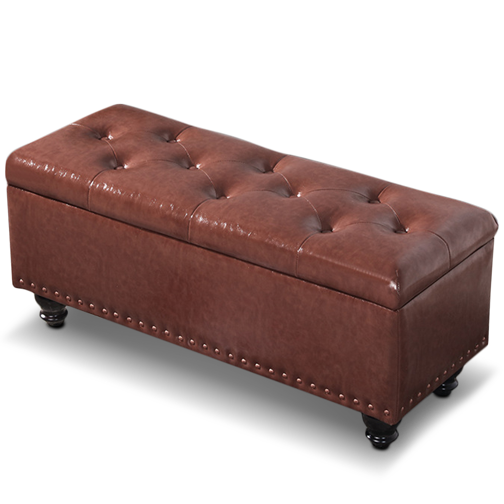 Panca Contenitore Outsunny Da Giardino 121L - Legno, 4 Rotelle, 100x50x43cm - Foto 12