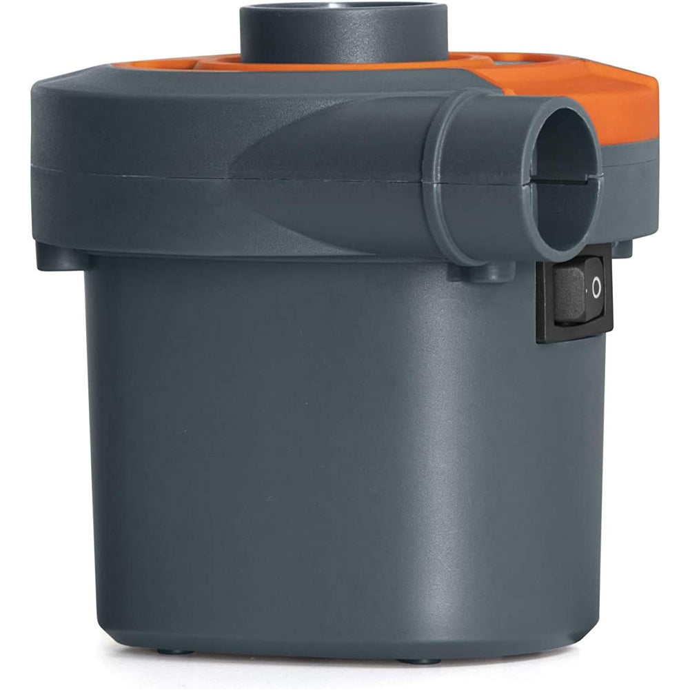 Pompa di Gonfiaggio Elettrica 12 Volt Colore Grigio 3 Adattatori per Valvole...