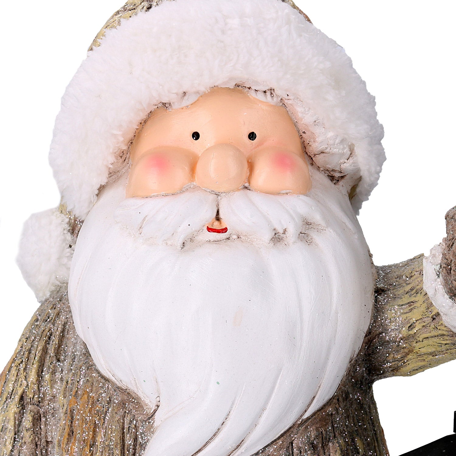 Pupazzo Babbo Natale in Resina con lanterna grigio cm 25,5x17xh44...