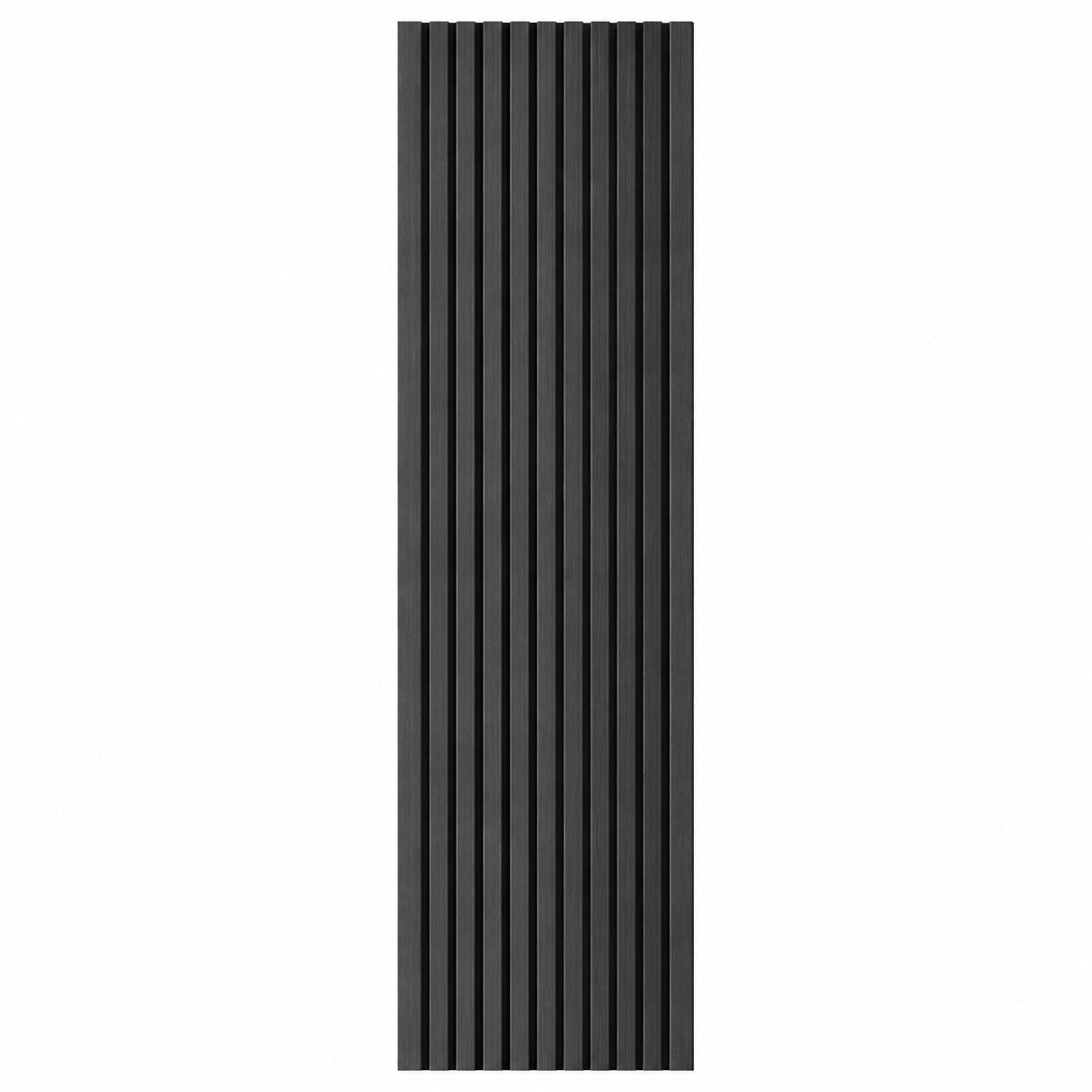 Set 10 Pezzi Pannello Decorativo Fonoassorbente a Listelli Effetto Doghe di Legno 120x30 cm in PVC Grigio...
