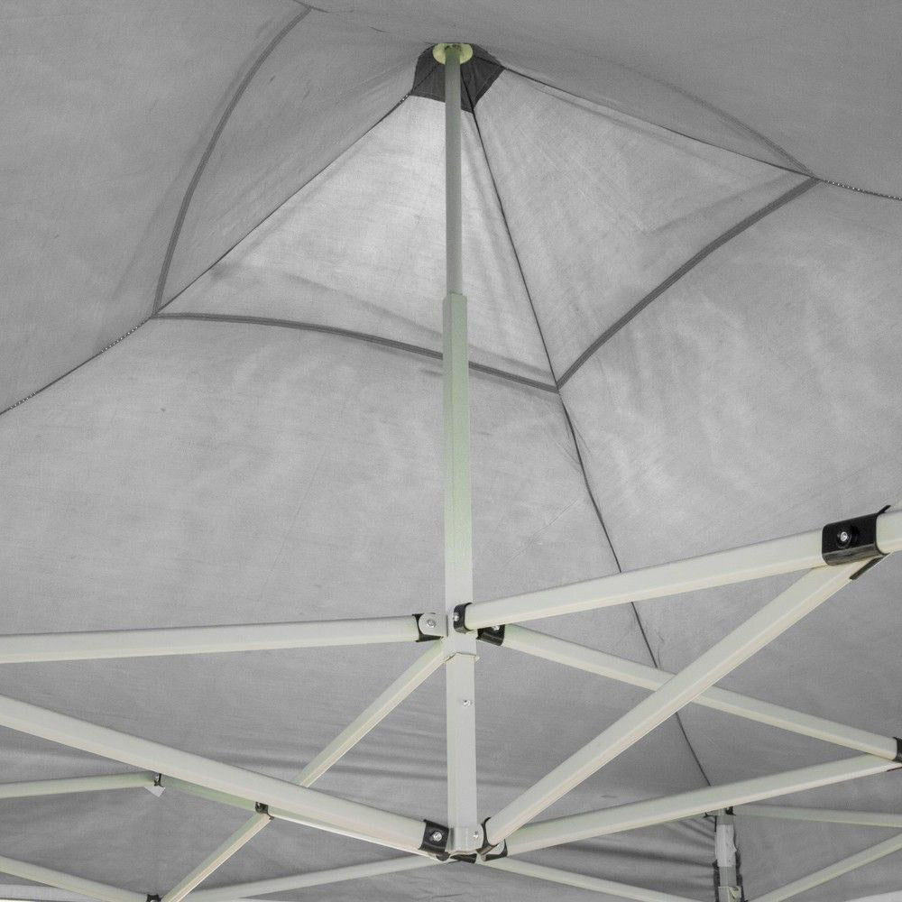 Gazebo Richiudibile Pieghevole 3x6m in Acciaio e PVC Impermeabile Bianco...