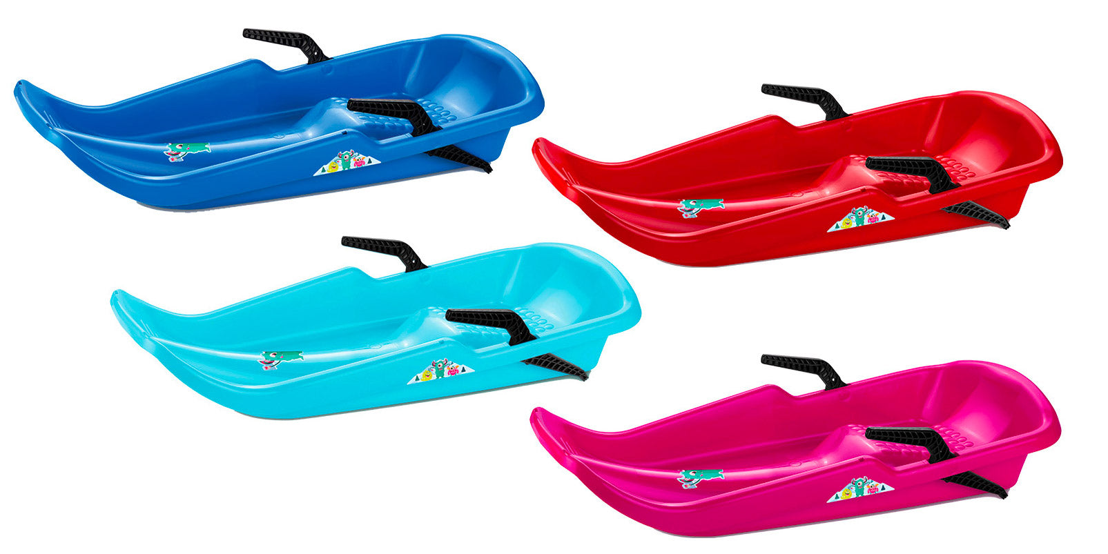 Slittino Da Neve Bob Slitta Baby Bob Per Bambini 6 Mesi-3 Anni - Con Cintura Di Sicurezza A 3 Punti, Antiscivolo, In Plastica HDPE, Rosa Slitta Invernale Sicura