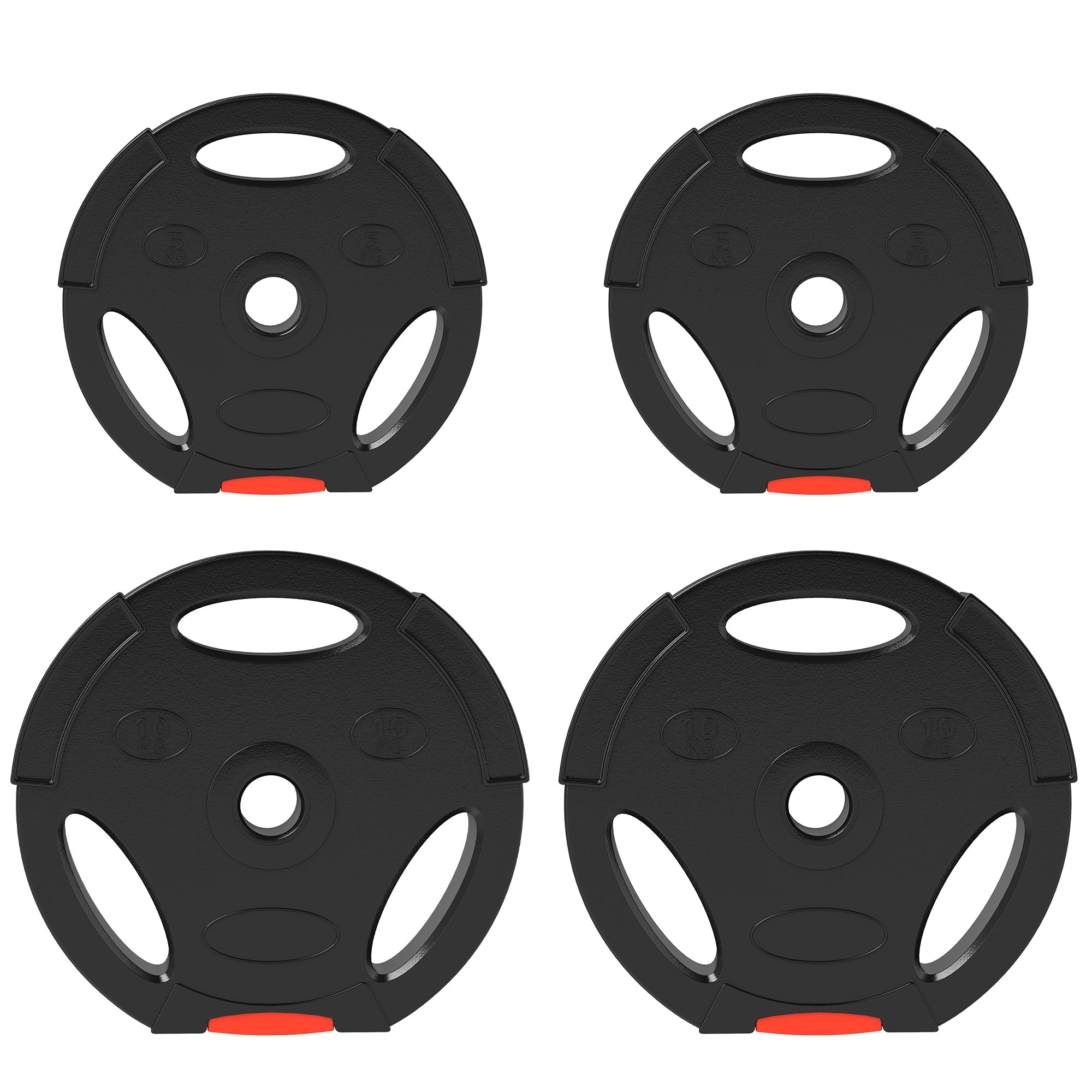 Set di 4 Dischi Pesi per Bilanciere totale 30KG - 2x5kg e 2x10kg     