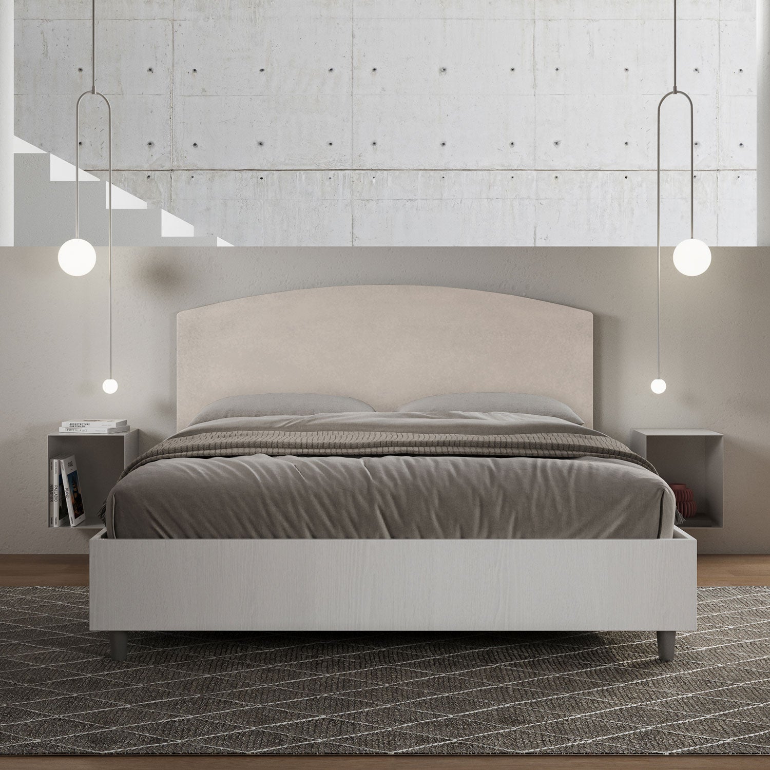 Letto Matrimoniale 160x200 cm Senza Rete Antilia Sabbia...