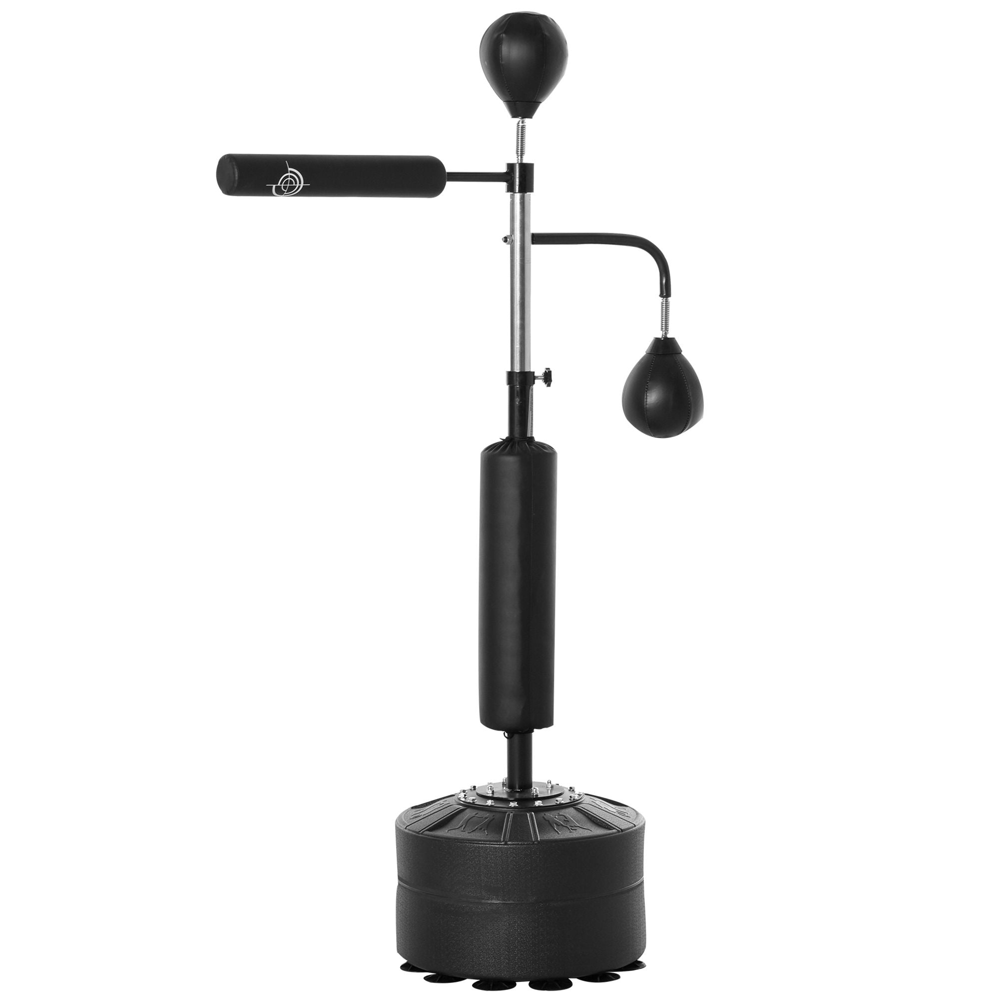 Image of Sacco Boxe da Terra 3 in 1 con 2 Speedball Barra Girevole e Sacco Altezza Regolabile da 160-230 cm Nero