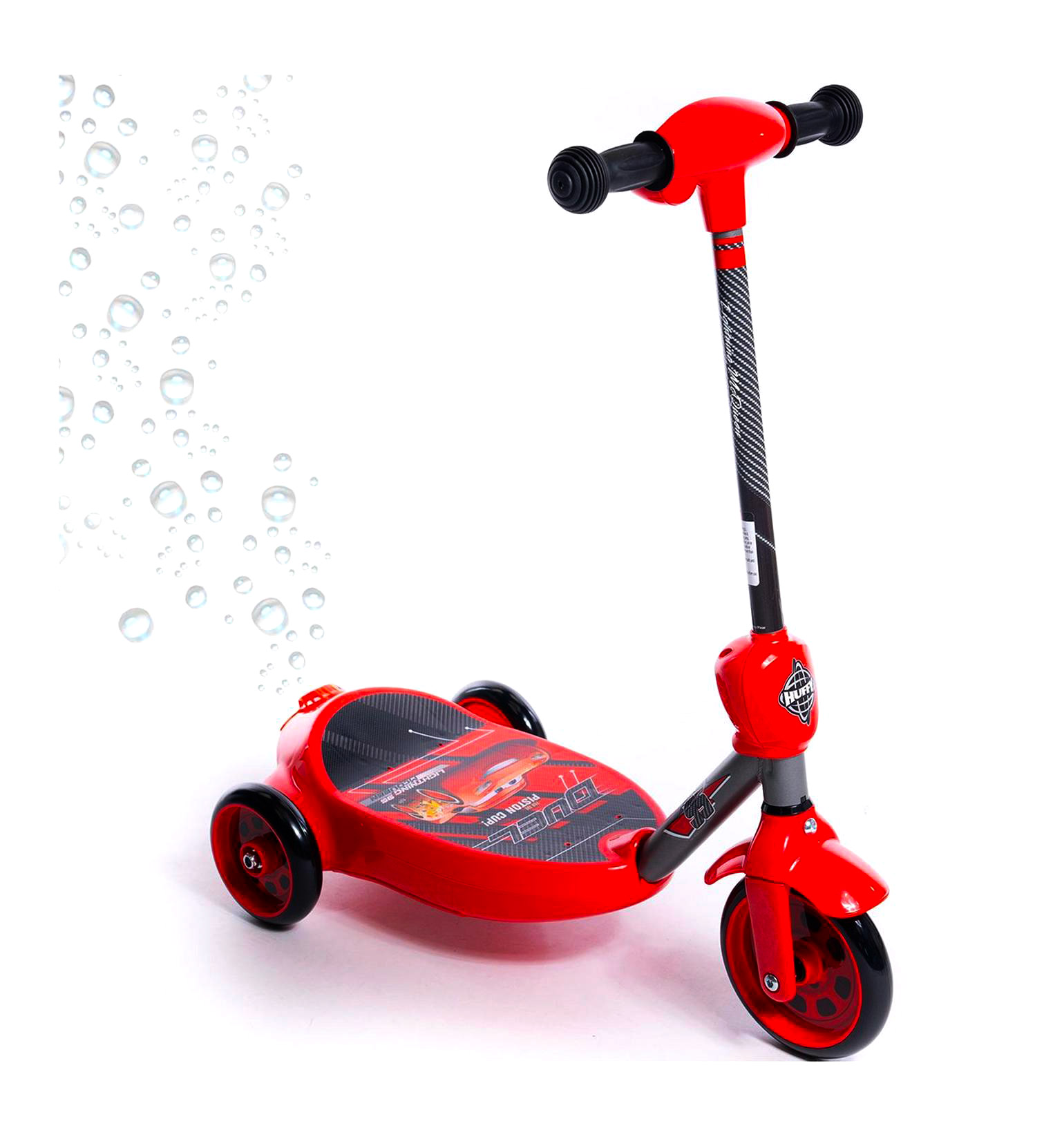 Monopattino Elettrico a Batteria 3 Ruote per Bambini Sparabolle con Licenza Disney Cars