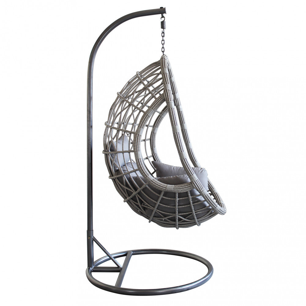 Dondolo Capraia 195x93x122 cm in Acciaio Grigio...