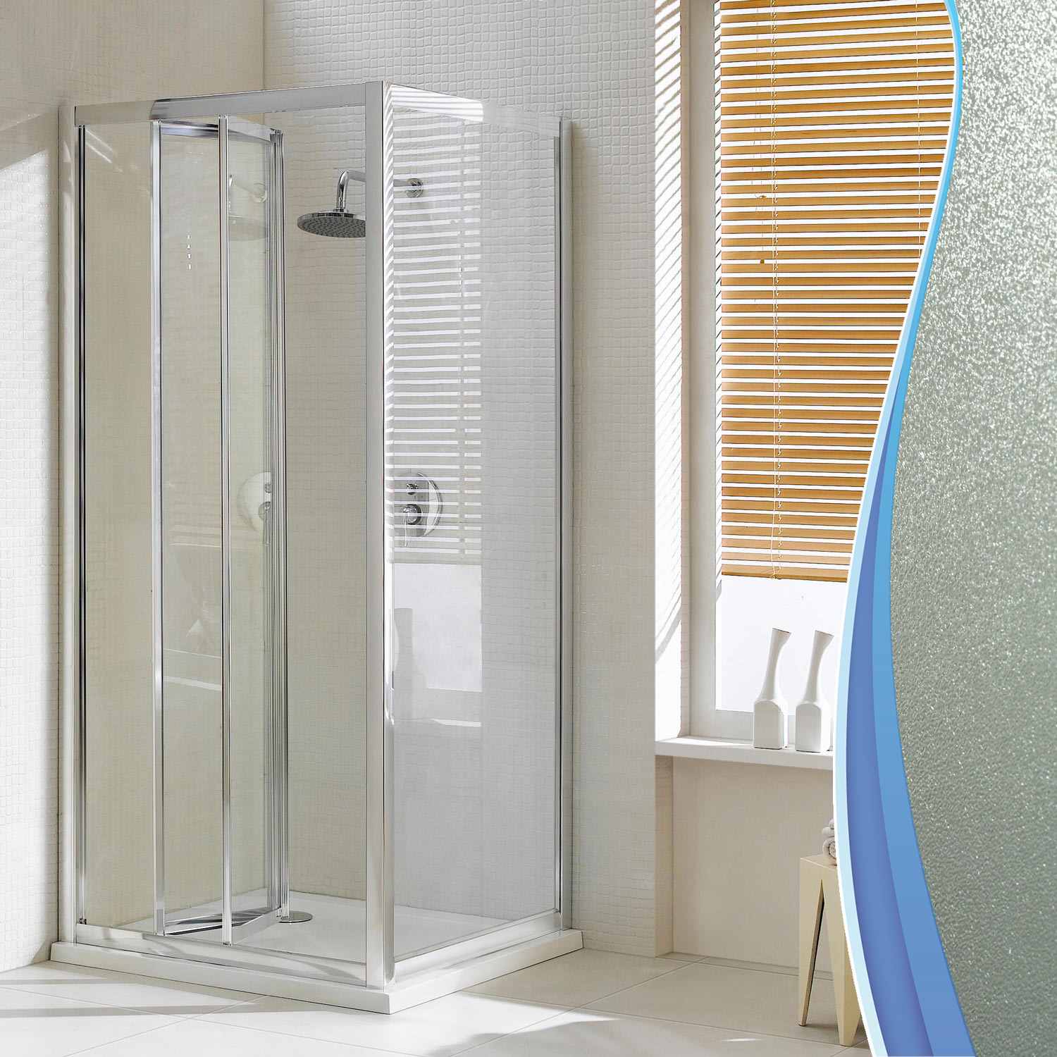 Box Doccia Angolare 70x80 cm 1 Anta a Libro in Cristallo Trasparente 4mm H198 Fosterberg Fyn Duo...