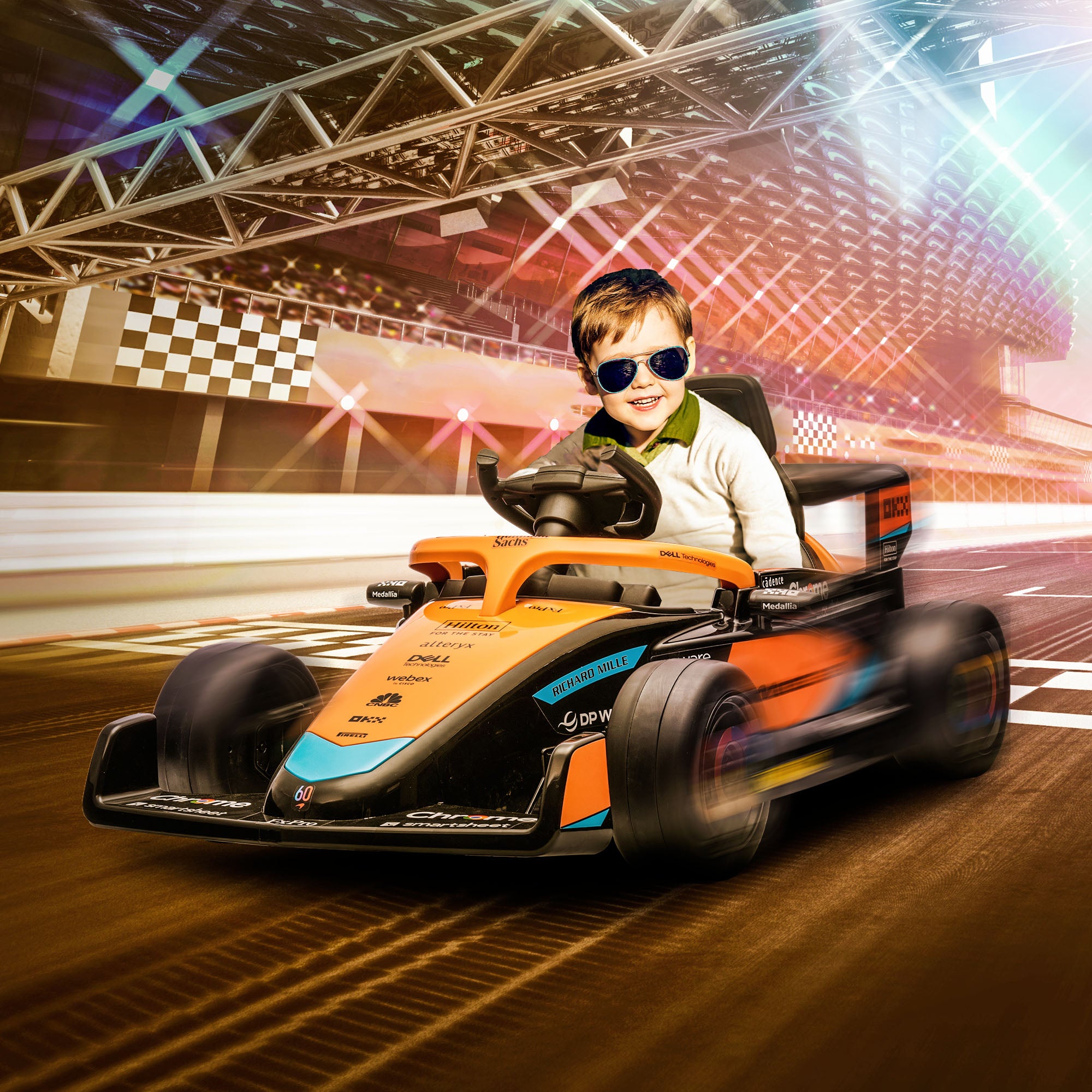 Macchina Elettrica per Bambini 12V con Licenza McLaren Racing Arancione