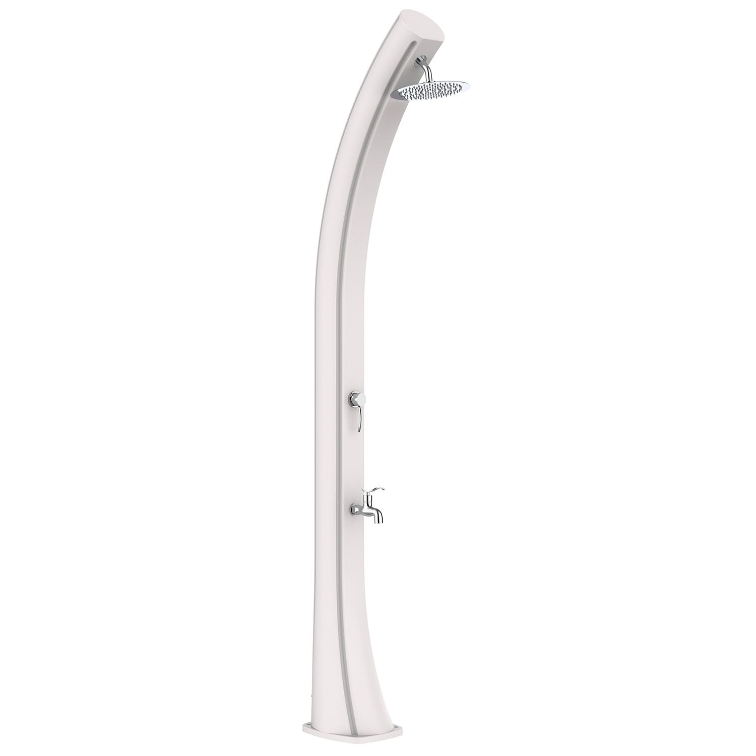 Doccia Solare da Giardino 40 L in Polietilene HD Rio XXL Bianco