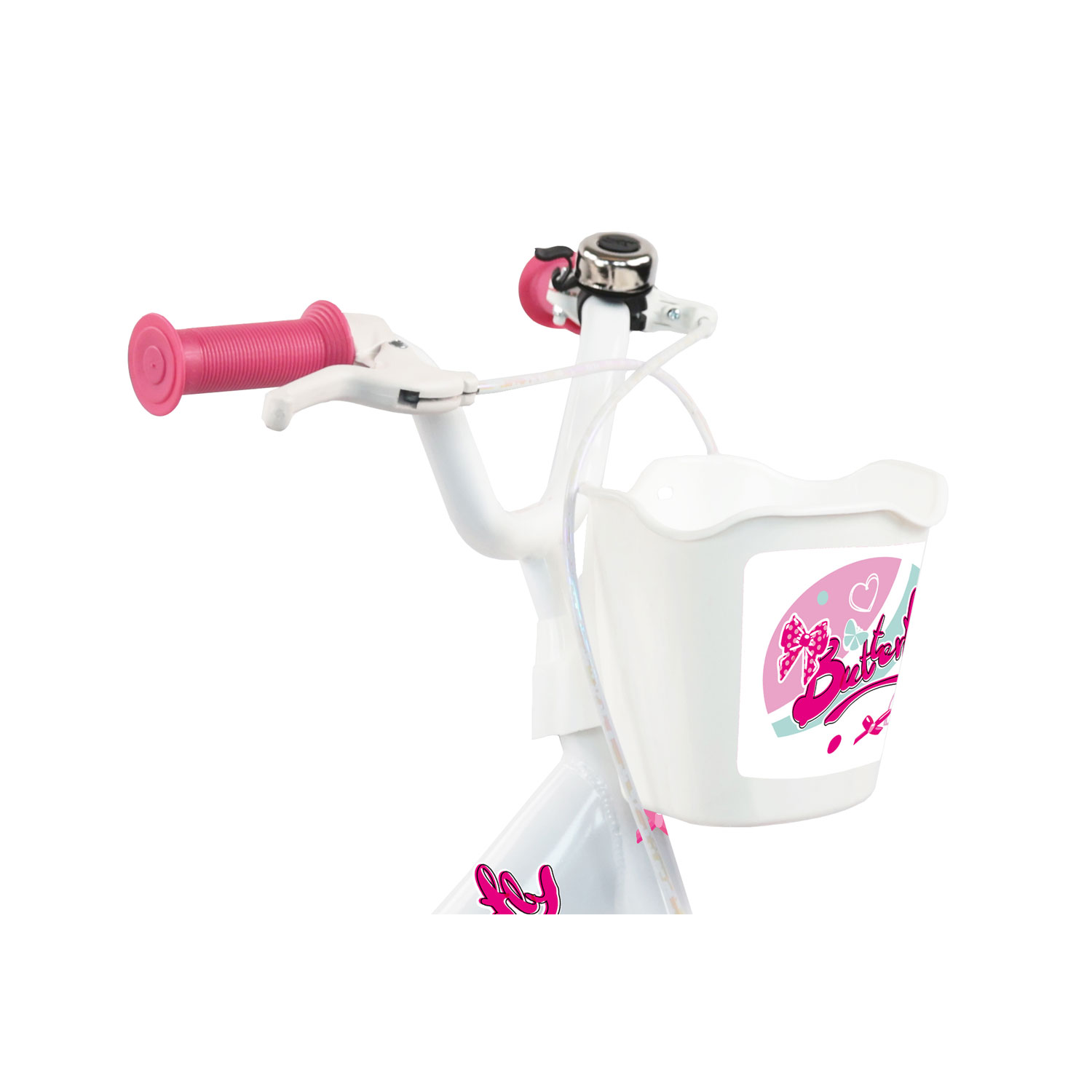 Bicicletta per Bambine 16" Butterfly Freni Caliper e Stabilizzatori in Acciaio Hi-Ten Rosa...