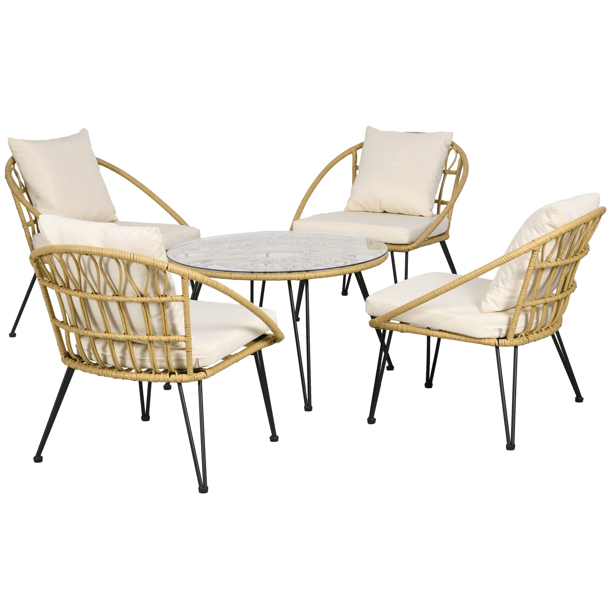 Sedie Sdraio In Rattan Bianco Set Giardino Esterno Set Sedie Da