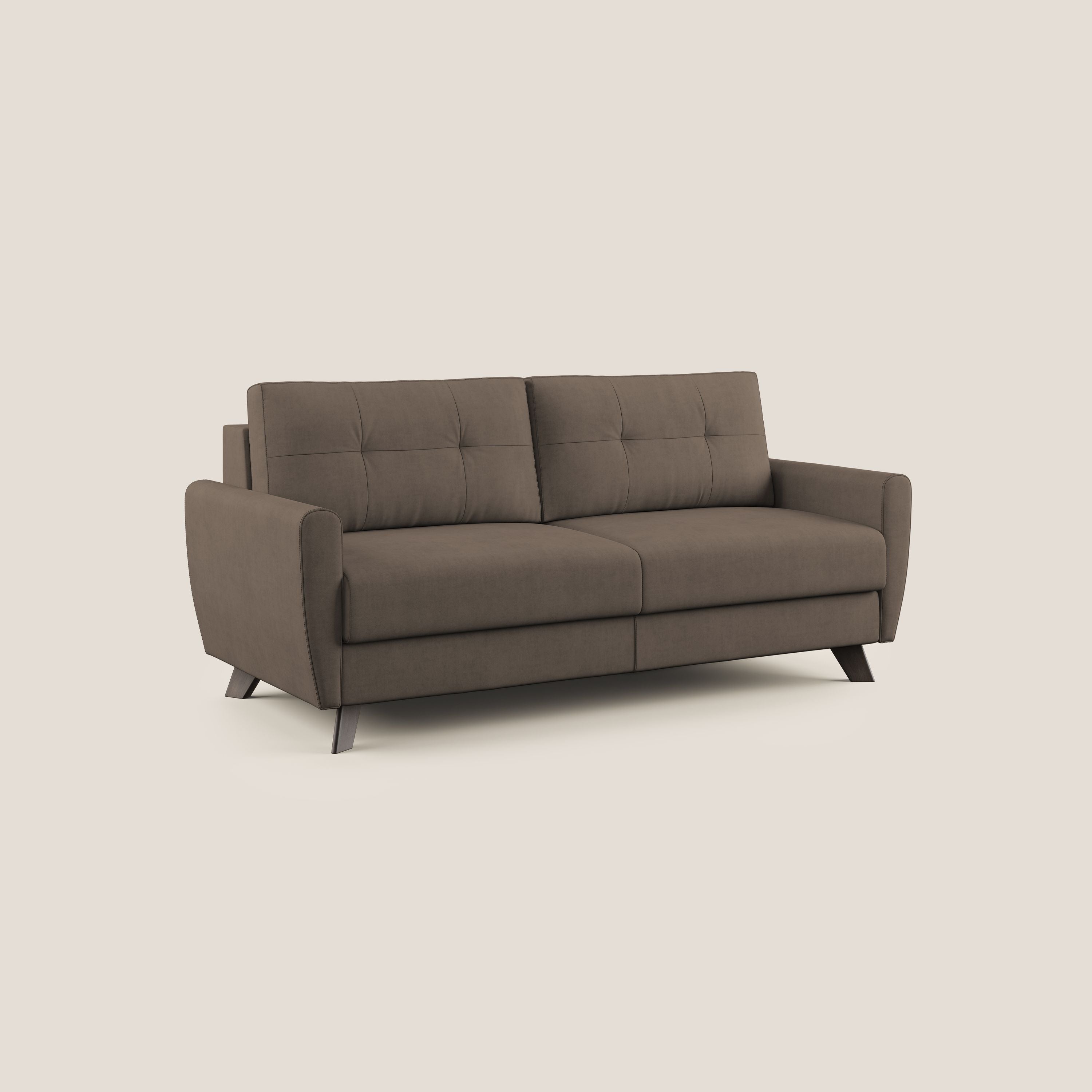Divano Letto 3 Posti 188x97x96 cm in Tessuto Marrone
