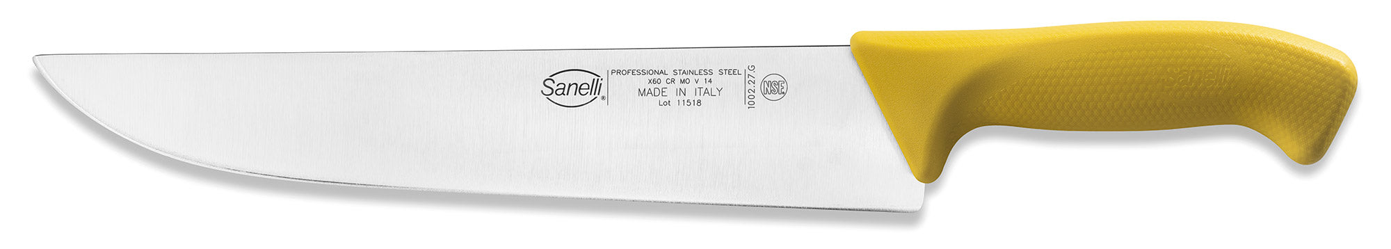 Image of Coltello Francese Lama 27 cm Manico Antiscivolo Sanelli Skin Giallo