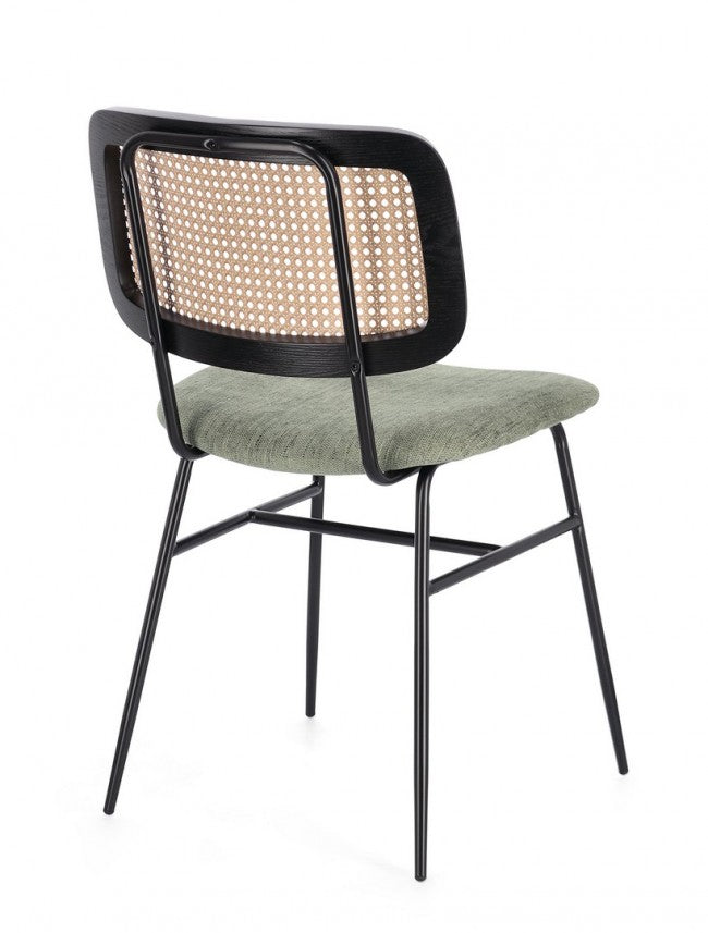 Set 2 Sedie 45x59x80,5 cm Sienna in Tessuto Verde...