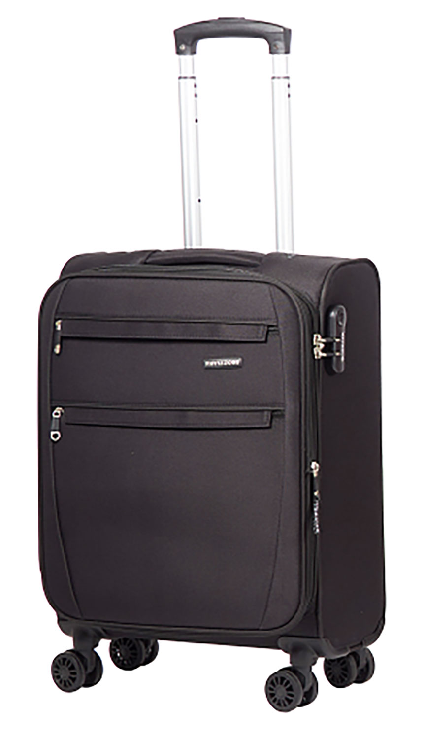 Trolley Valigia Bagaglio a Mano Espandibile in Poliestere con Combinazione Ravizzoni Galaxy Nero