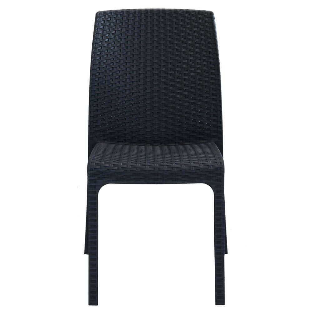 Sedia da Giardino Virginia 47x59x86 h cm in Wicker Antracite...