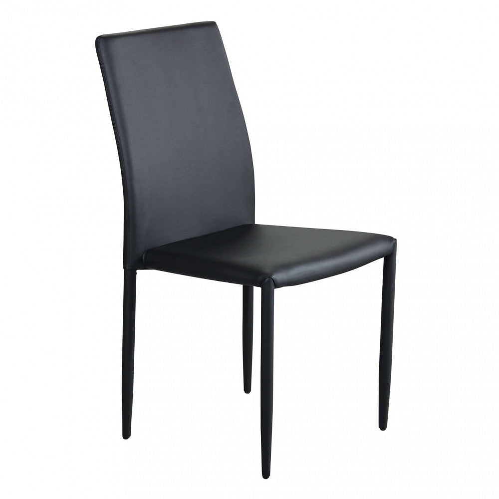 Image of Sedia Cammie 41x50x91 h cm in Similpelle Nero