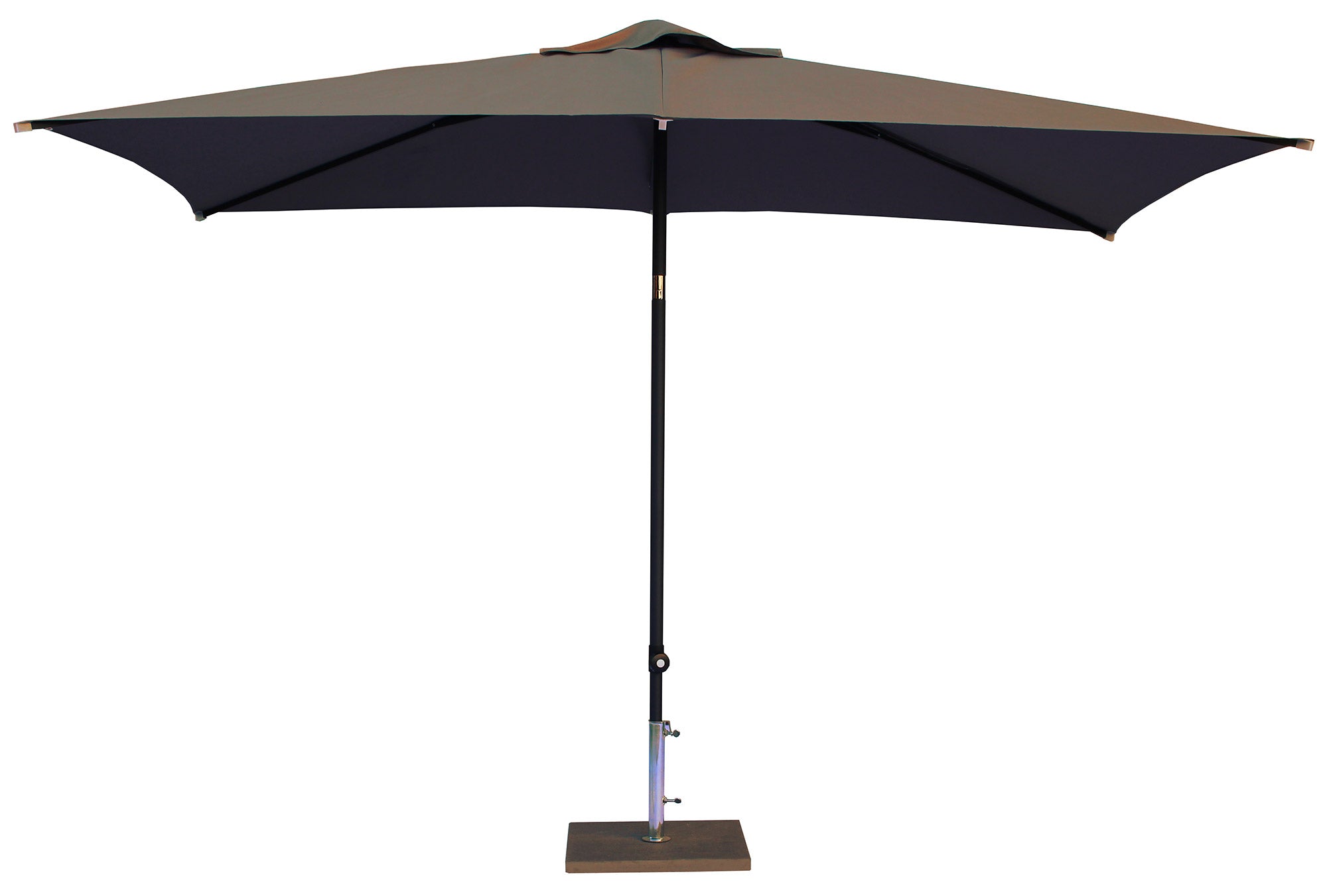 Ombrellone da Giardino 3x2 m Palo Ø38 mm in Alluminio Tessuto Poliestere Trend Taupe