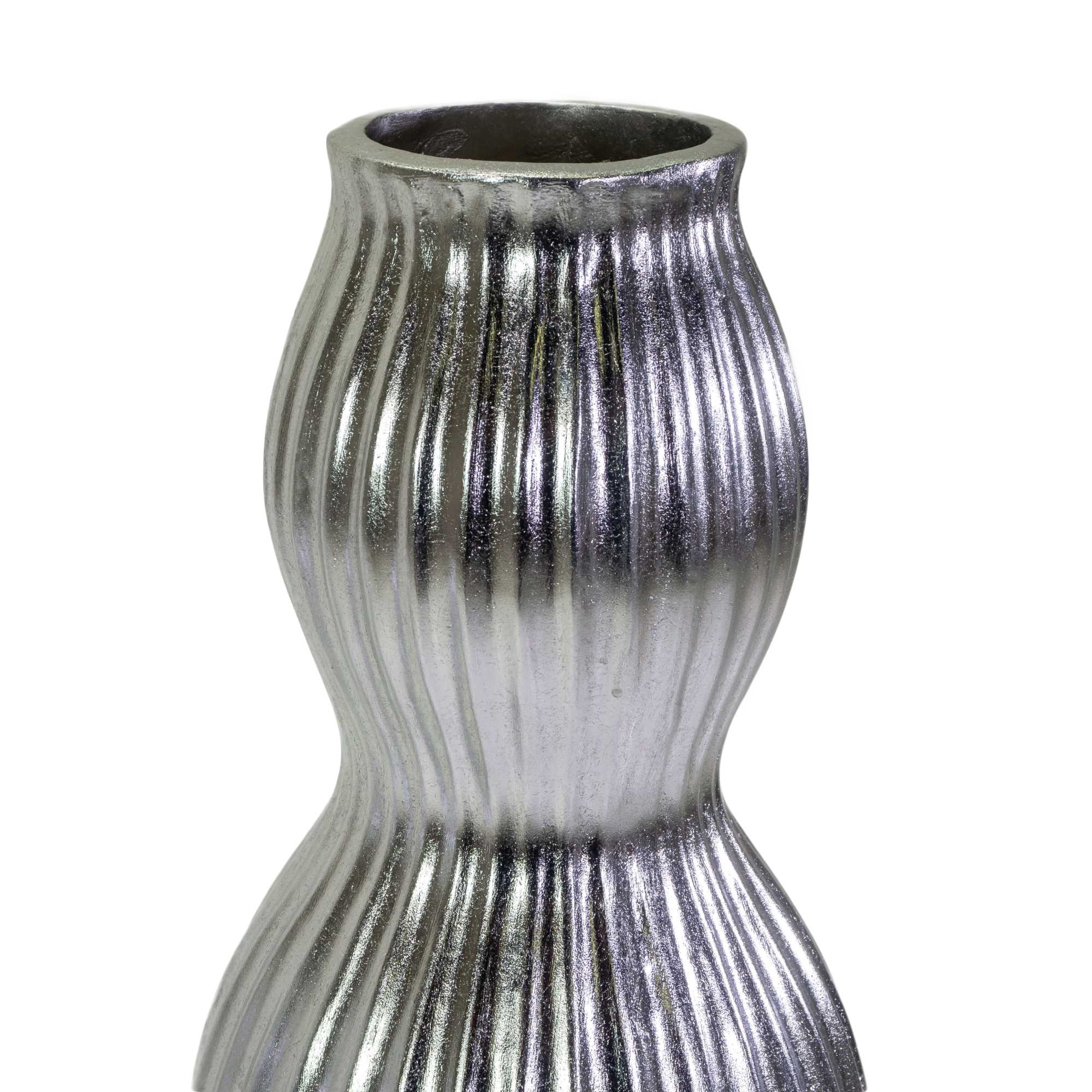 Portavaso resina argento cm Ø45xh120...