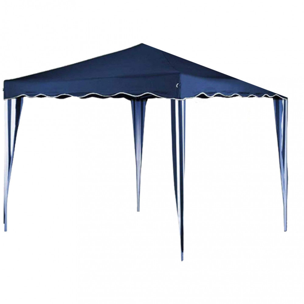 Gazebo Pieghevole 3x3 m in Acciaio Blu...