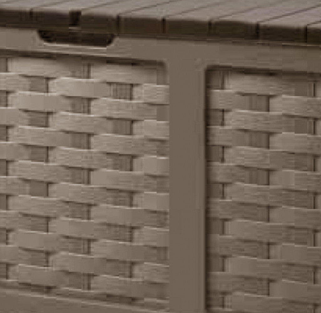 Cassapanca in Rattan Style XXL 157,5x75x63,5 h cm in Plastica Marrone...