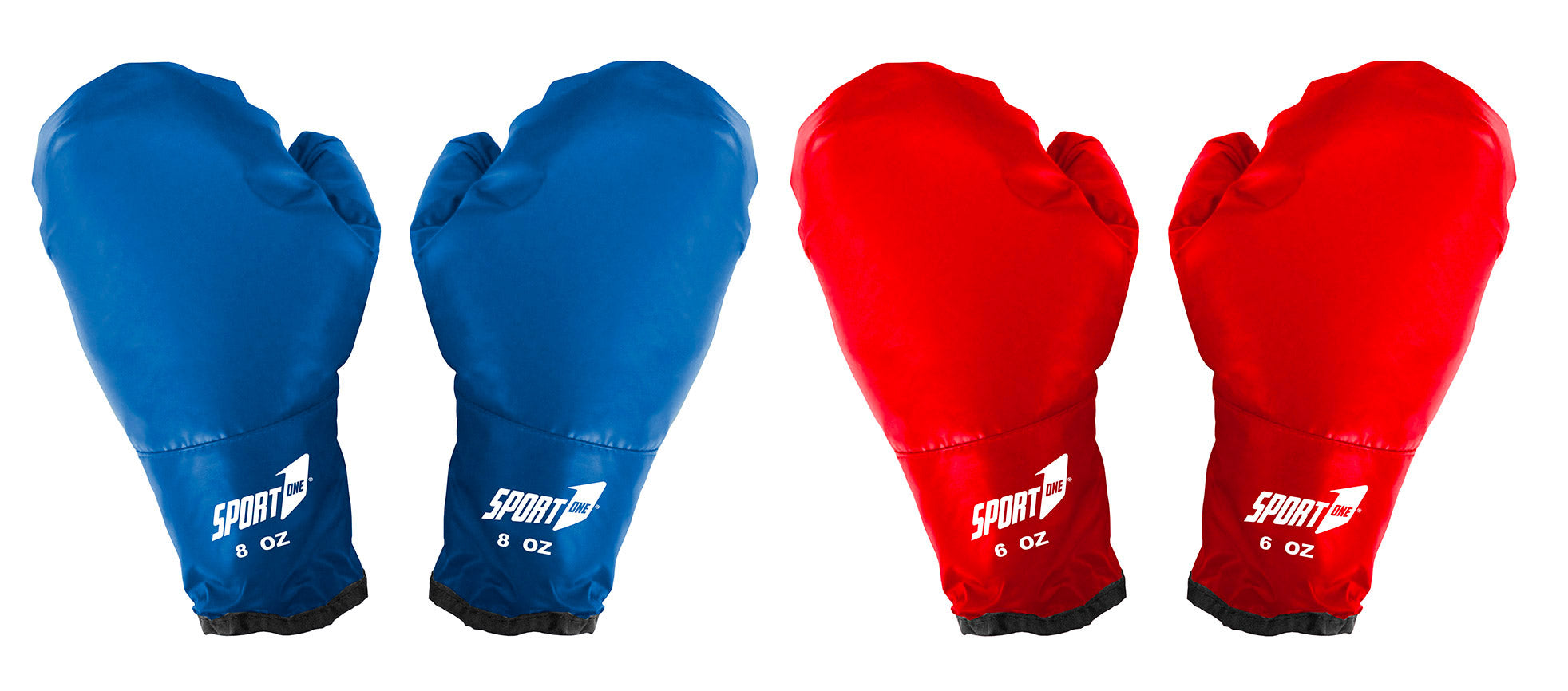 Guantoni da Boxe 6-8 oz in PU Rosso e Blu...