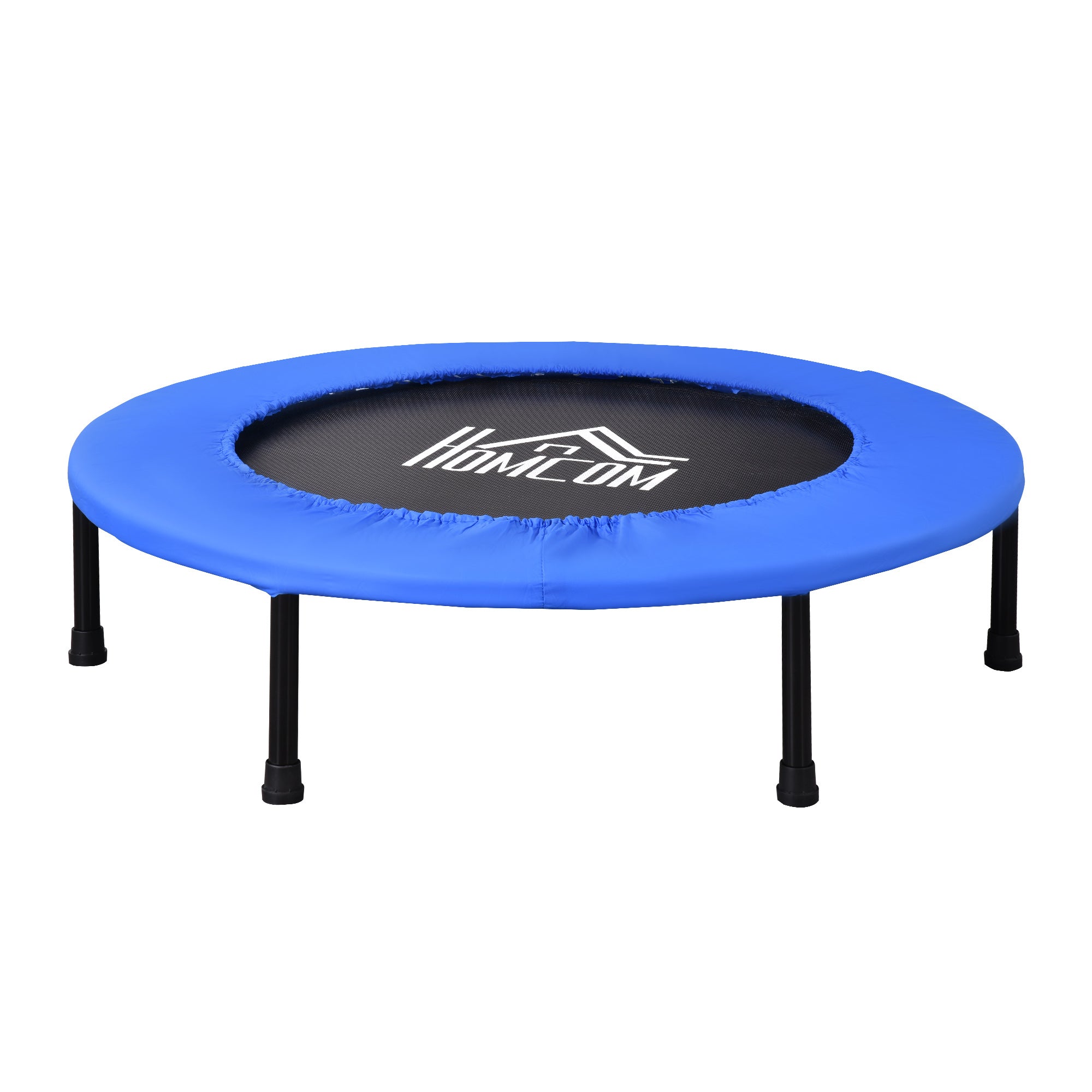Image of Trampolino Elastico Fitness Ø91 cm in Acciaio e PVC Nero e Blu