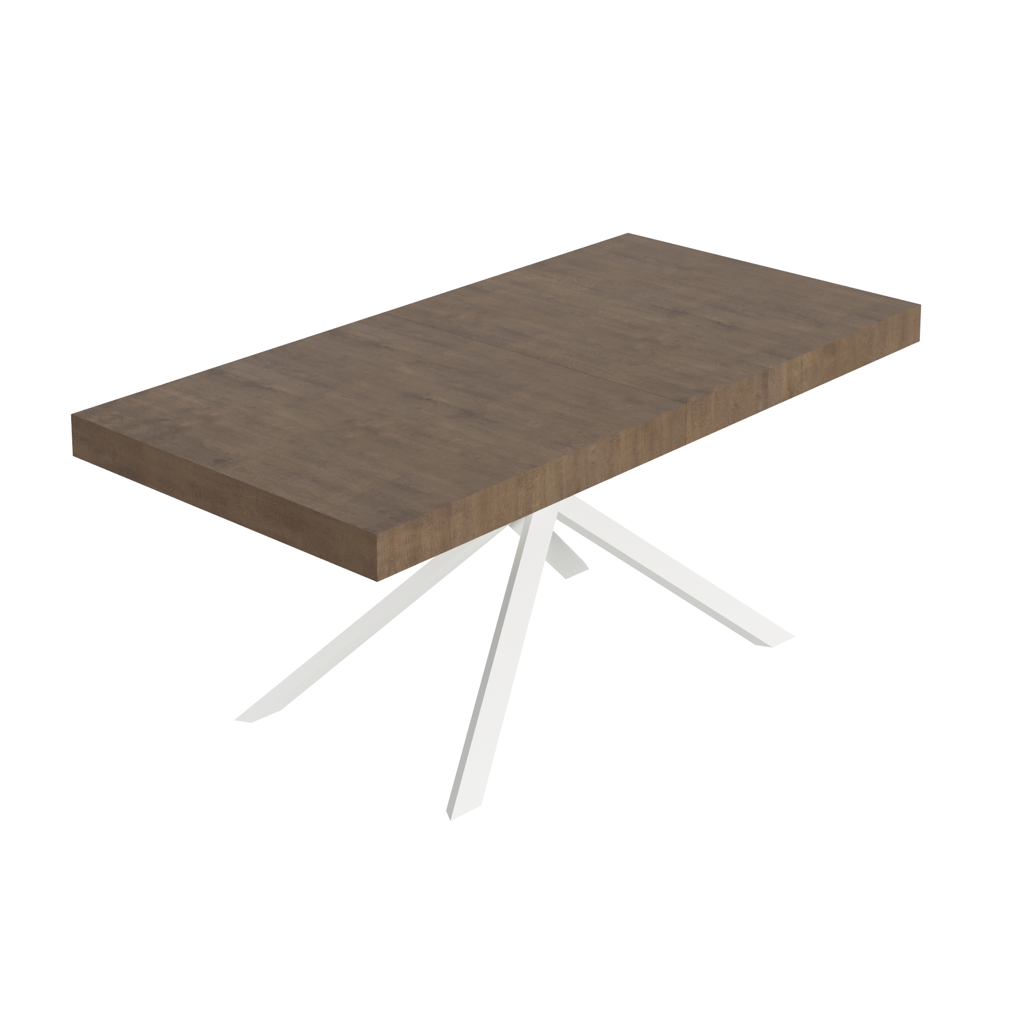 Tavolo Allungabile 200-460x90x77 cm Niket Noce Gambe Bianche