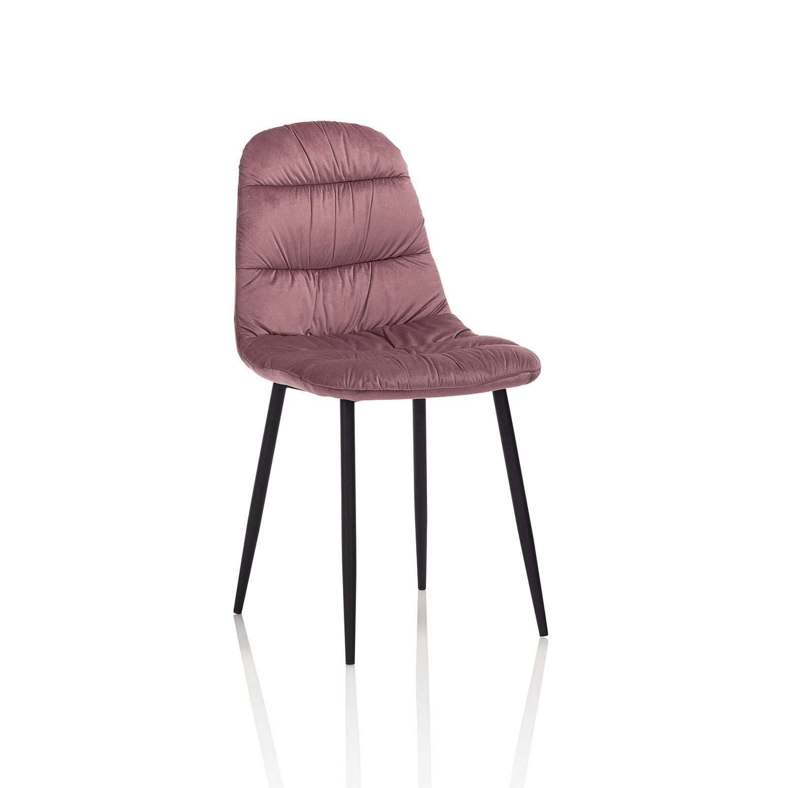 Set 4 Sedie 44x40x90 cm in Velluto Rosa...